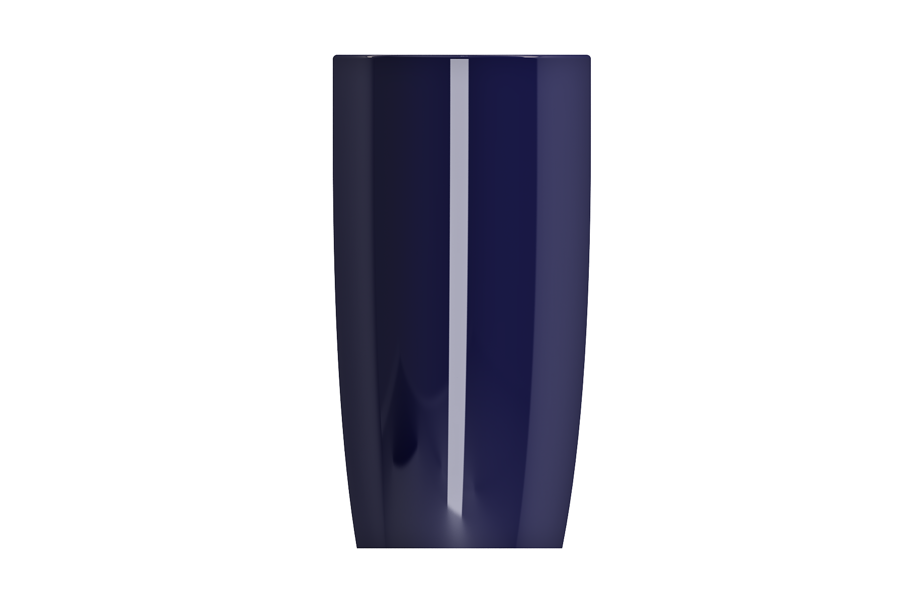 BOCCHI Etna 23" Palette Shaped Monoblock Pedestal Fireclay Bathroom Sink, Sapphire Blue, 1075-010-0125