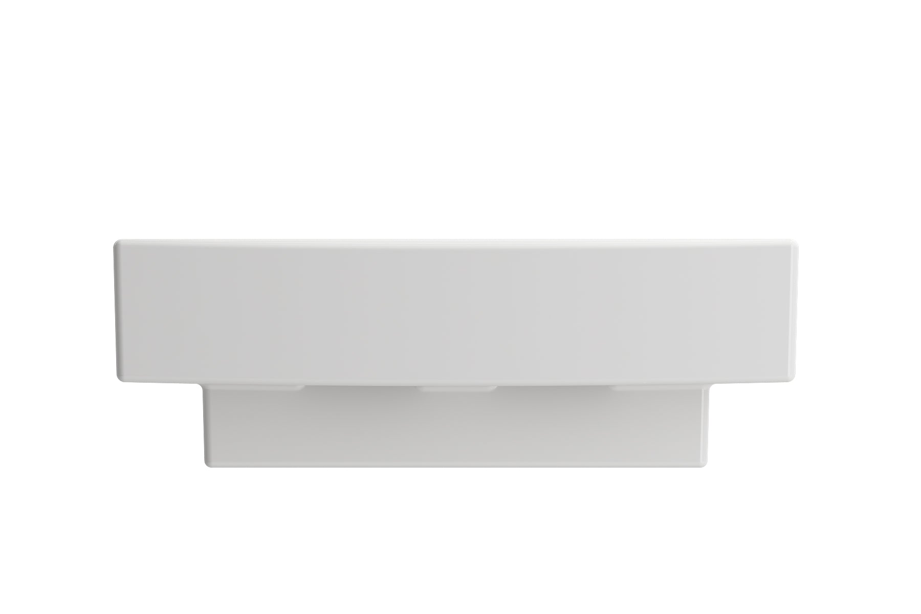 BOCCHI Scala 19" Square Wallmount Fireclay Bathroom Sink, White, Single Faucet Hole, 1076-001-0126