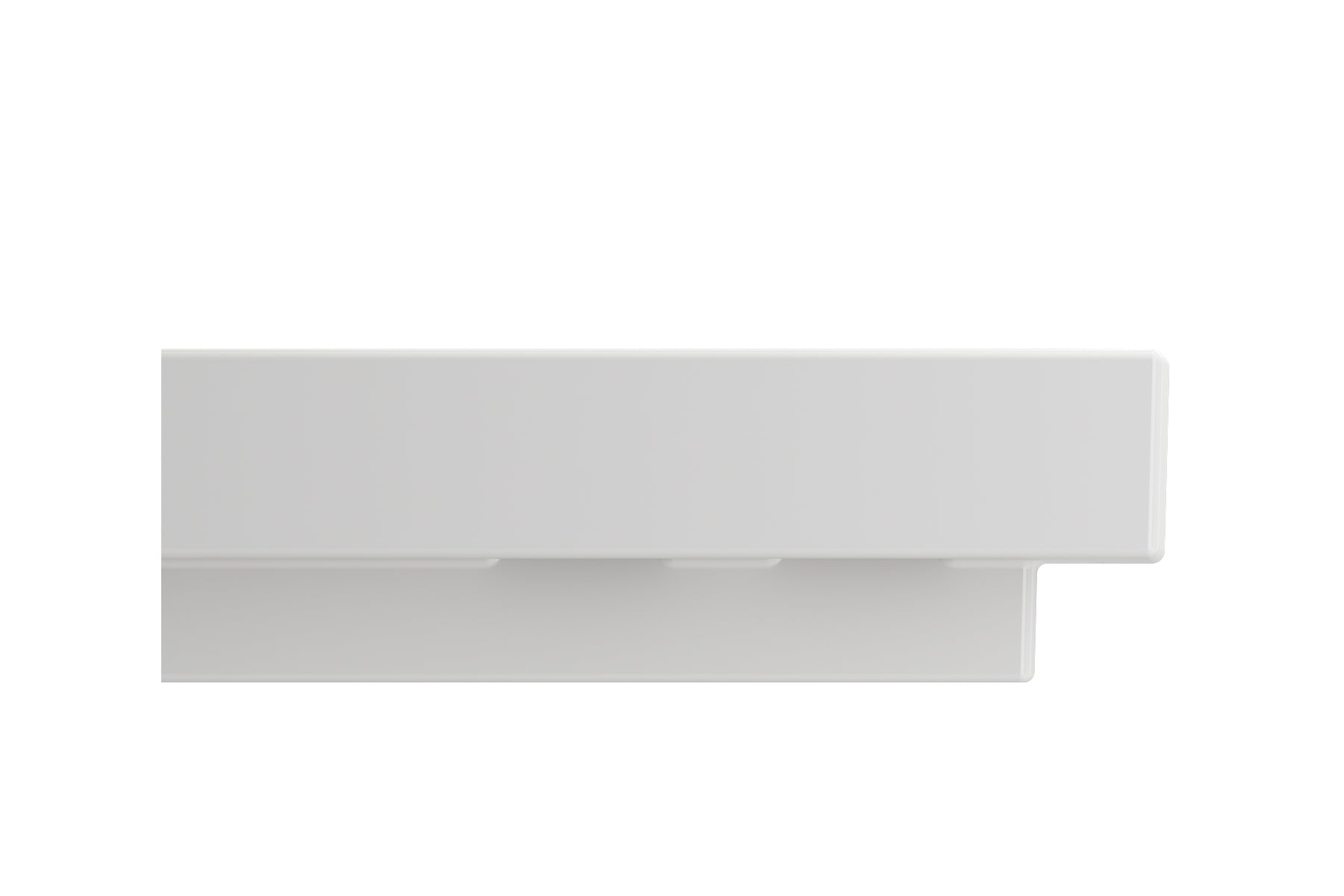 BOCCHI Scala 19" Square Wallmount Fireclay Bathroom Sink, White, Single Faucet Hole, 1076-001-0126