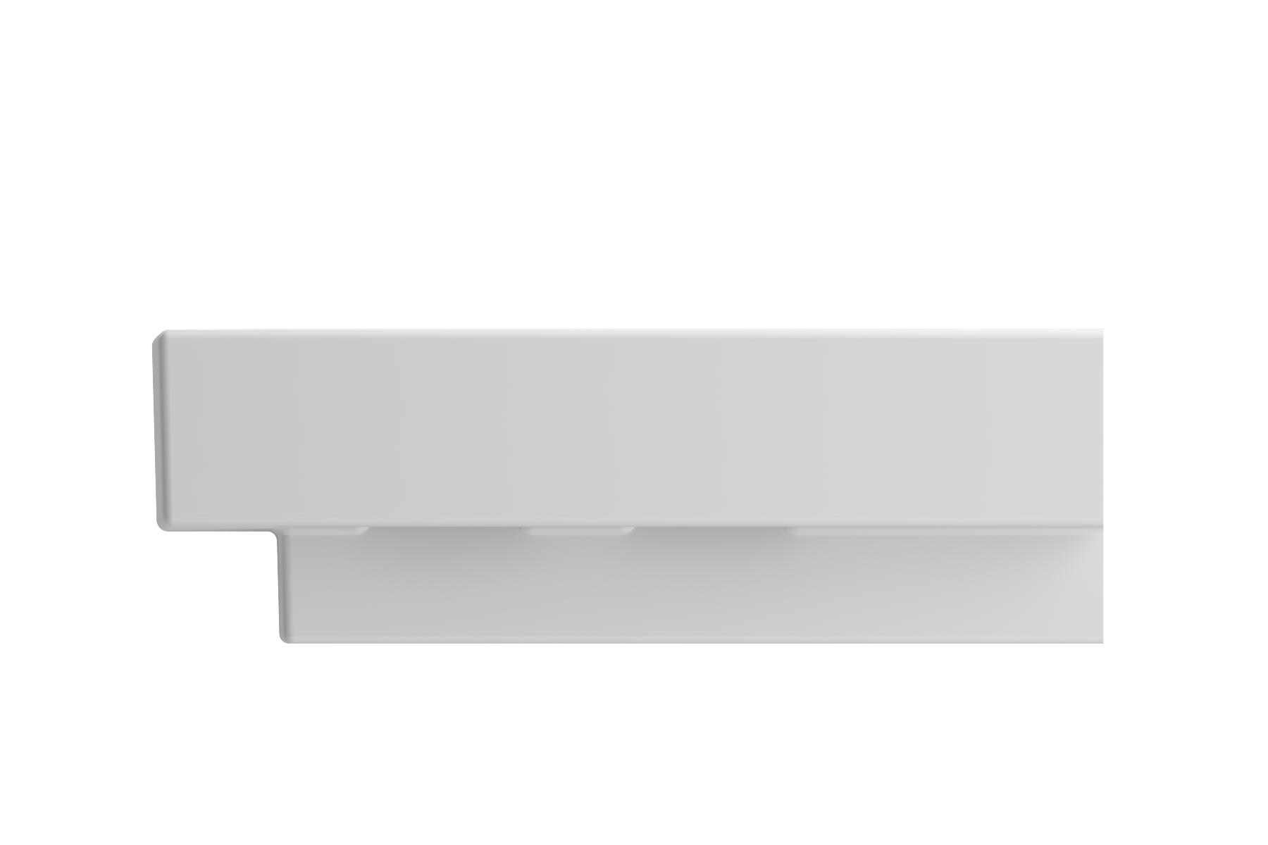 BOCCHI Scala 19" Square Wallmount Fireclay Bathroom Sink, White, Single Faucet Hole, 1076-001-0126