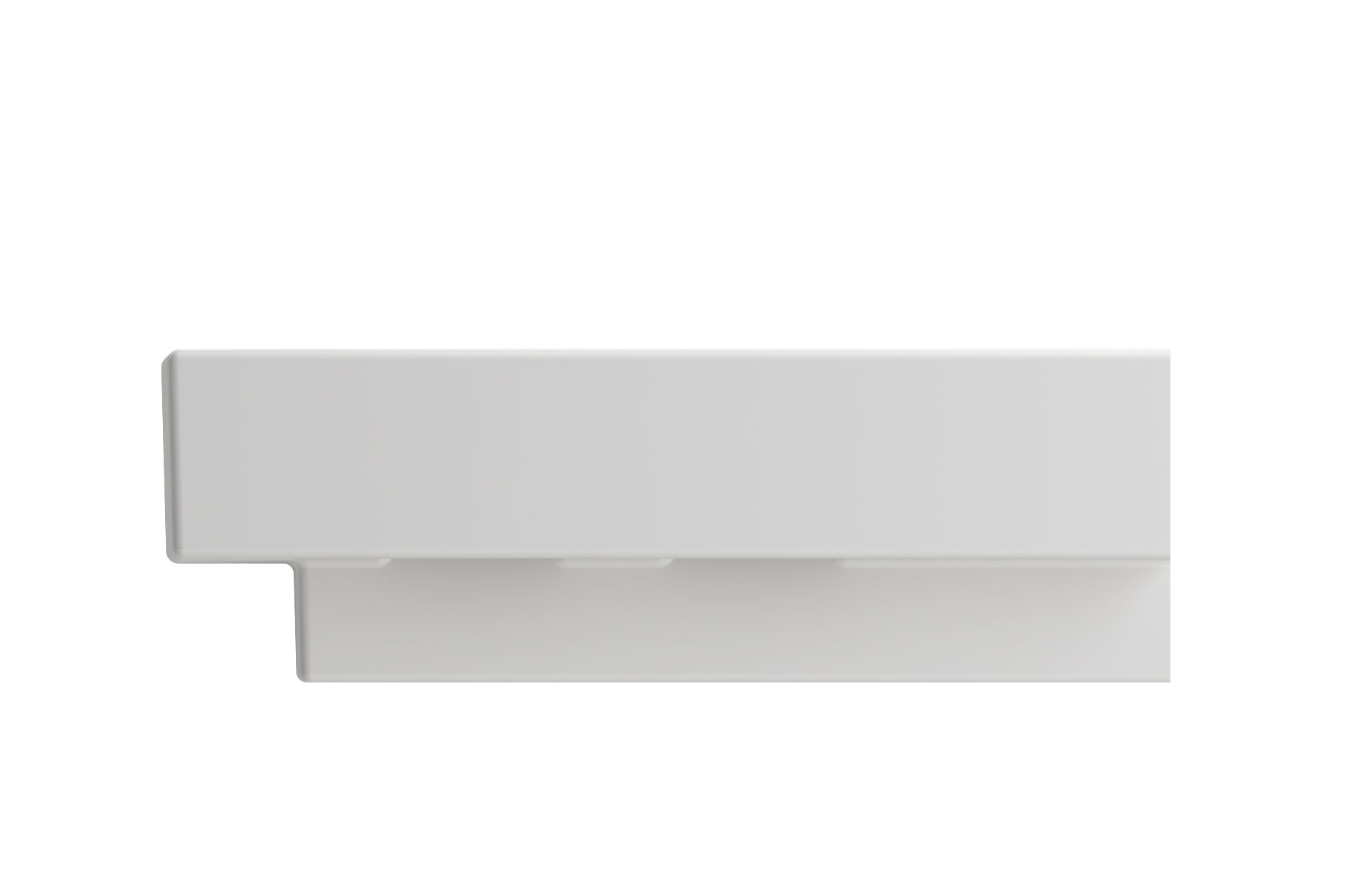 BOCCHI Scala 19" Square Wallmount Fireclay Bathroom Sink, White, Single Faucet Hole, 1076-001-0126