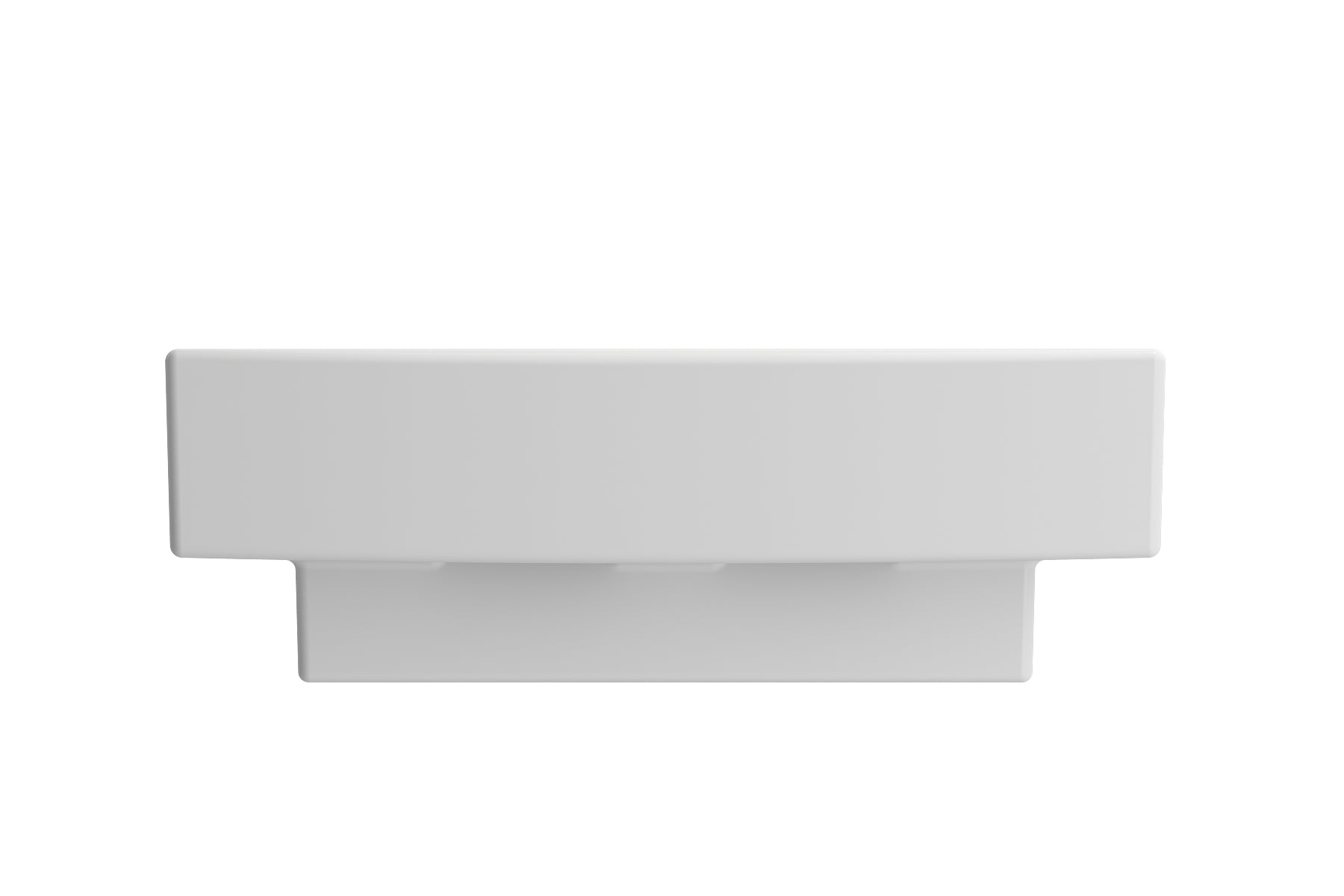 BOCCHI Scala 19" Square Wallmount Fireclay Bathroom Sink, Matte White, Single Faucet Hole, 1076-002-0126