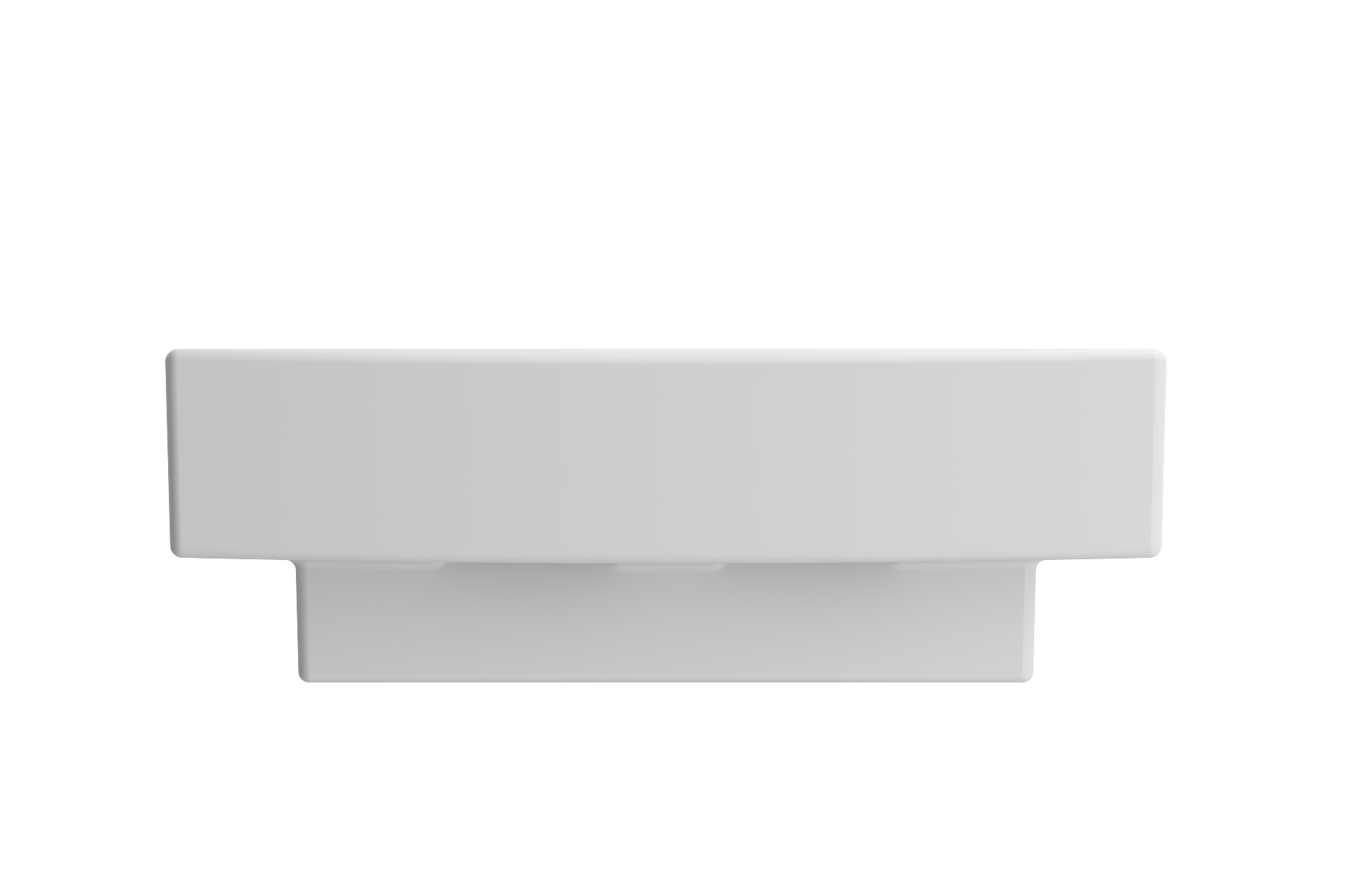 BOCCHI Scala 19" Square Wallmount Fireclay Bathroom Sink, Matte White, Single Faucet Hole, 1076-002-0126