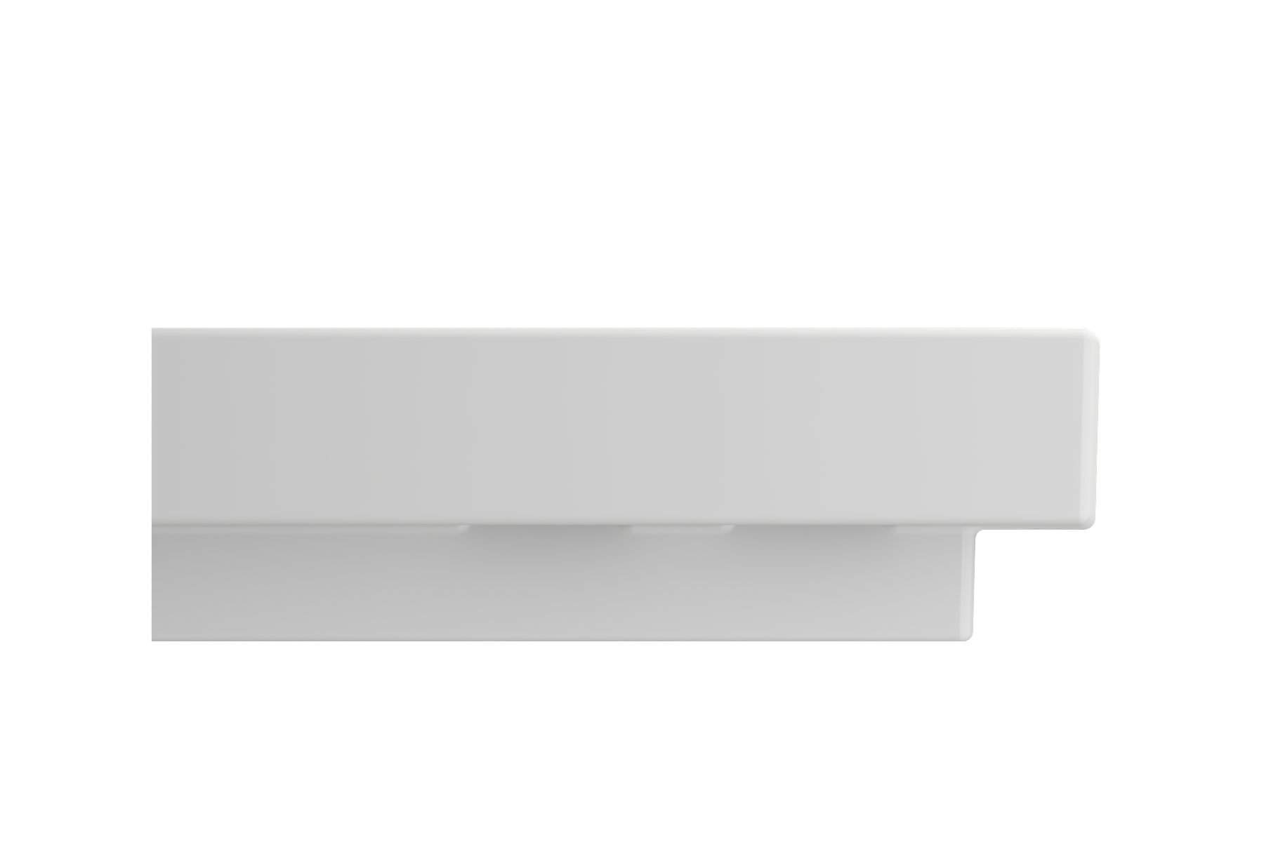 BOCCHI Scala 19" Square Wallmount Fireclay Bathroom Sink, Matte White, Single Faucet Hole, 1076-002-0126