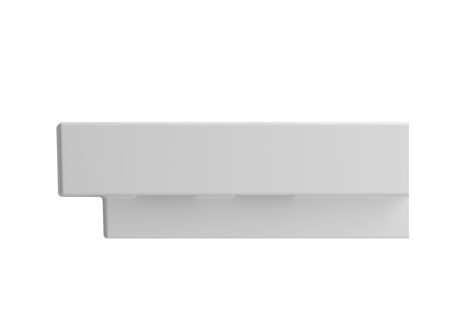 BOCCHI Scala 19" Square Wallmount Fireclay Bathroom Sink, Matte White, Single Faucet Hole, 1076-002-0126