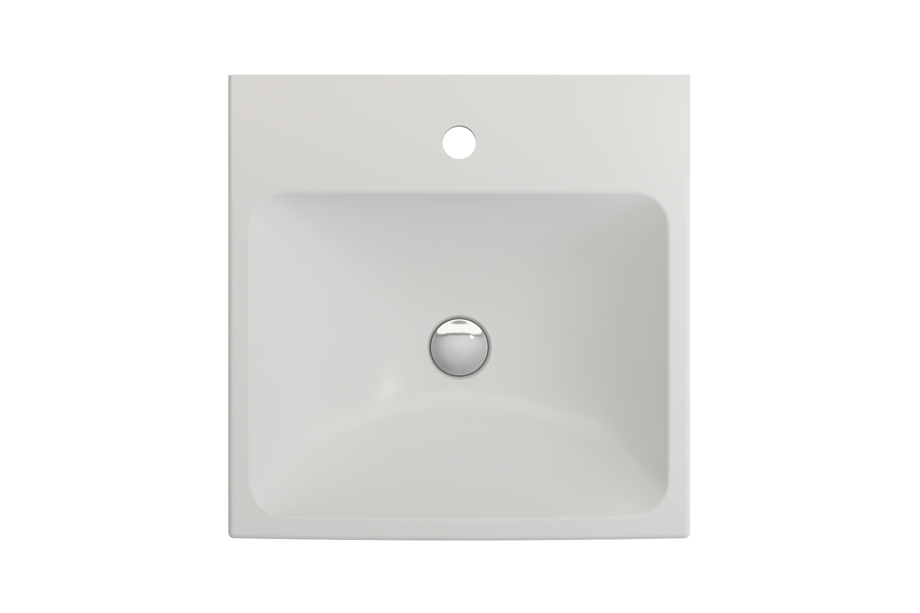 BOCCHI Scala 19" Square Wallmount Fireclay Bathroom Sink, Matte White, Single Faucet Hole, 1076-002-0126