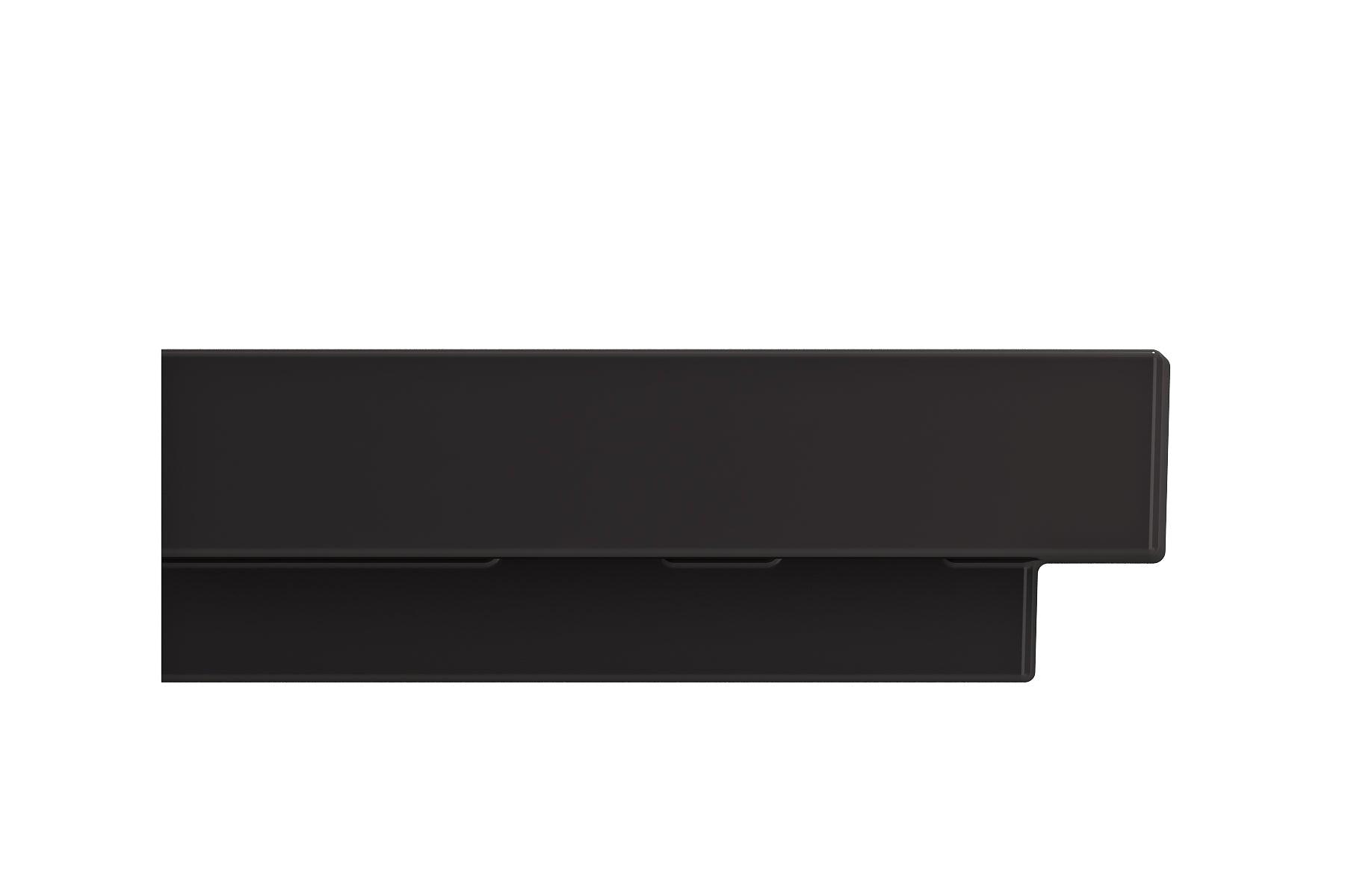 BOCCHI Scala 19" Square Wallmount Fireclay Bathroom Sink, Matte Black, Single Faucet Hole, 1076-004-0126