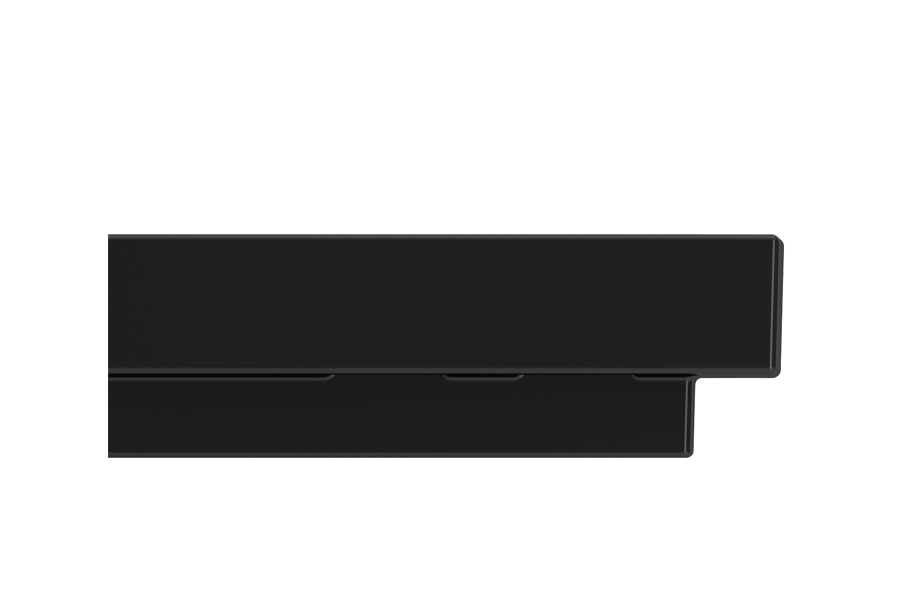 BOCCHI Scala 19" Square Wallmount Fireclay Bathroom Sink, Black, Single Faucet Hole, 1076-005-0126