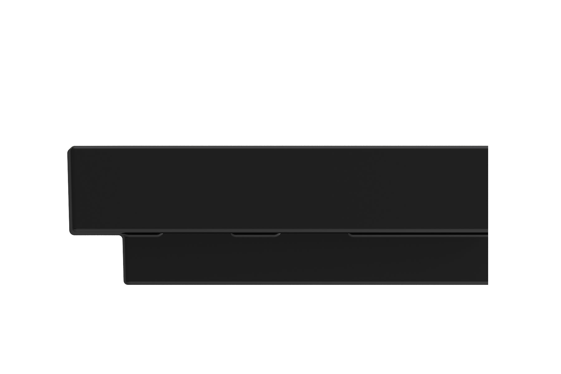 BOCCHI Scala 19" Square Wallmount Fireclay Bathroom Sink, Black, Single Faucet Hole, 1076-005-0126