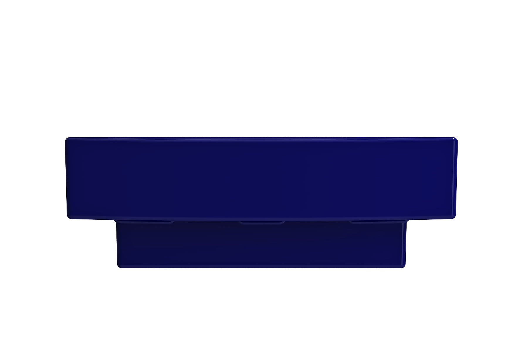 BOCCHI Scala 19" Square Wallmount Fireclay Bathroom Sink, Sapphire Blue, Single Faucet Hole, 1076-010-0126