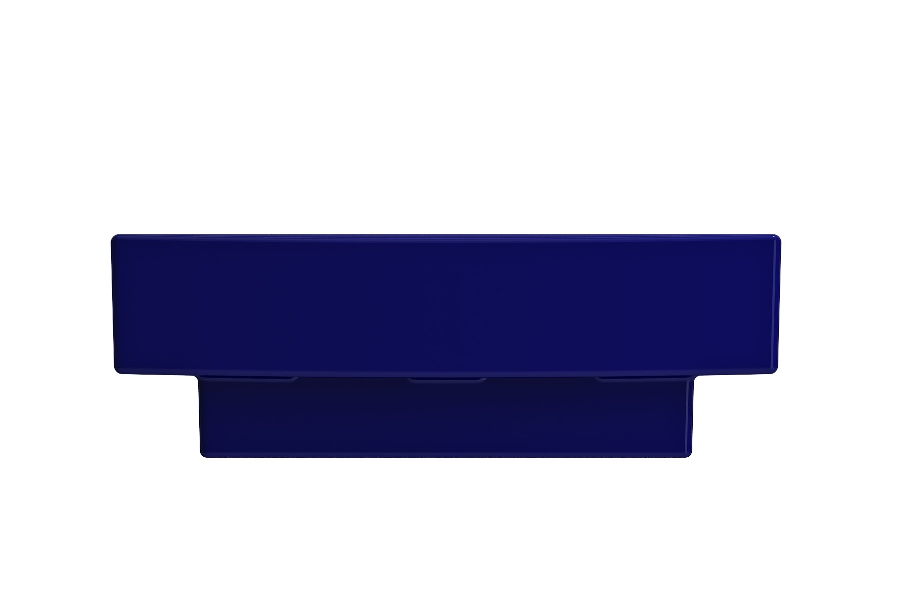 BOCCHI Scala 19" Square Wallmount Fireclay Bathroom Sink, Sapphire Blue, Single Faucet Hole, 1076-010-0126