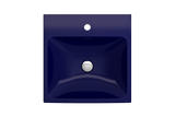 BOCCHI Scala 19" Square Wallmount Fireclay Bathroom Sink, Sapphire Blue, Single Faucet Hole, 1076-010-0126