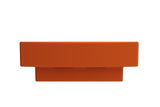 BOCCHI Scala 19" Square Wallmount Fireclay Bathroom Sink, Orange, Single Faucet Hole, 1076-012-0126