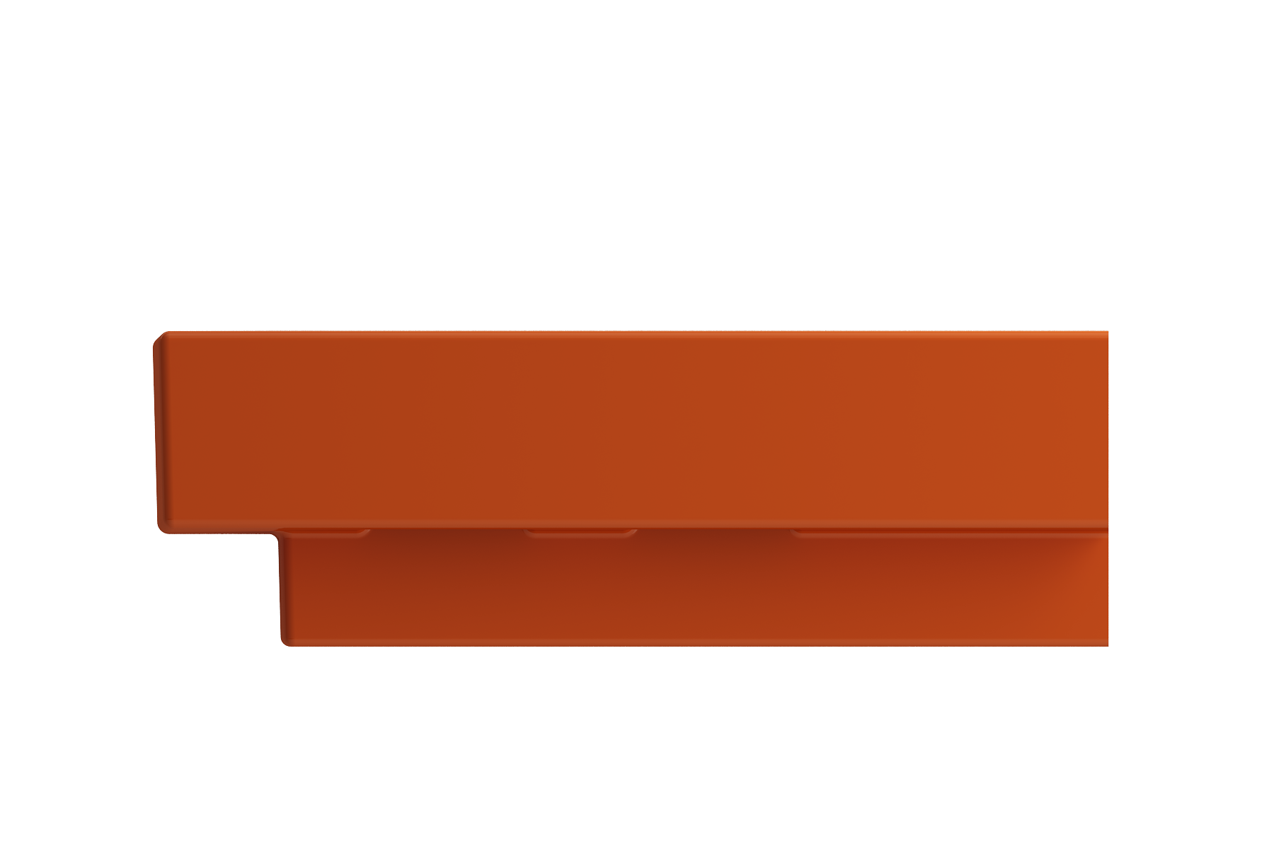 BOCCHI Scala 19" Square Wallmount Fireclay Bathroom Sink, Orange, Single Faucet Hole, 1076-012-0126