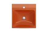 BOCCHI Scala 19" Square Wallmount Fireclay Bathroom Sink, Orange, Single Faucet Hole, 1076-012-0126