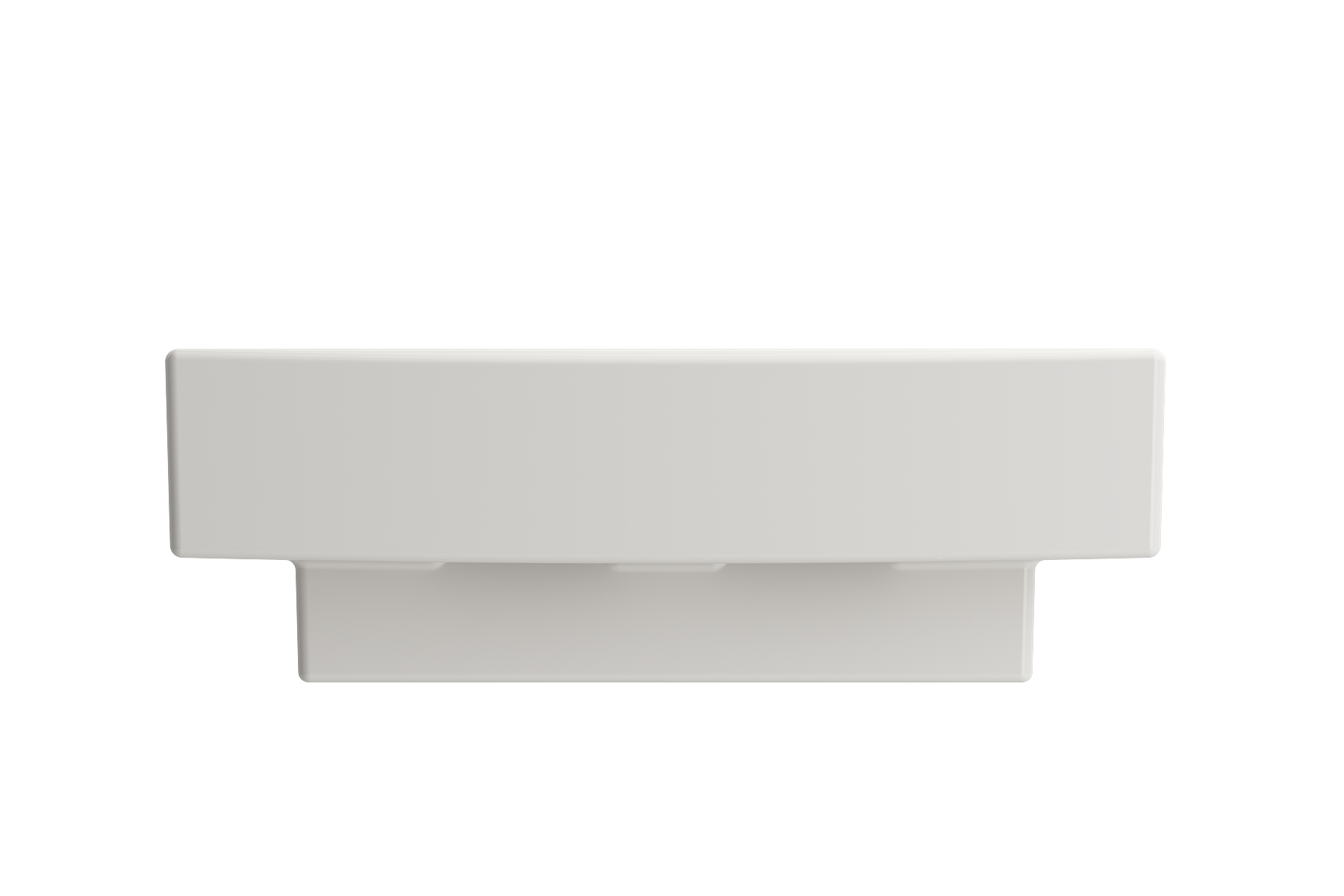 BOCCHI Scala 19" Square Wallmount Fireclay Bathroom Sink, Biscuit, Single Faucet Hole, 1076-014-0126