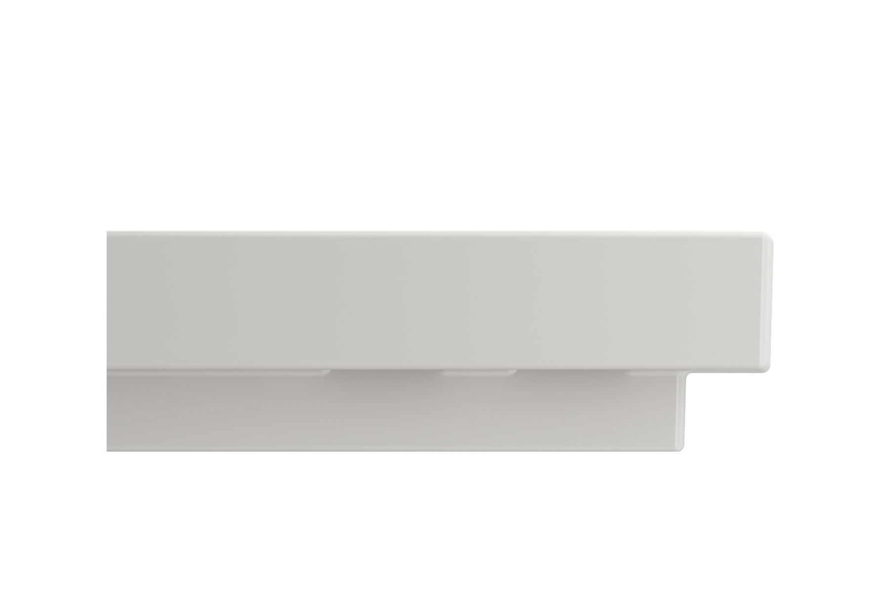 BOCCHI Scala 19" Square Wallmount Fireclay Bathroom Sink, Biscuit, Single Faucet Hole, 1076-014-0126