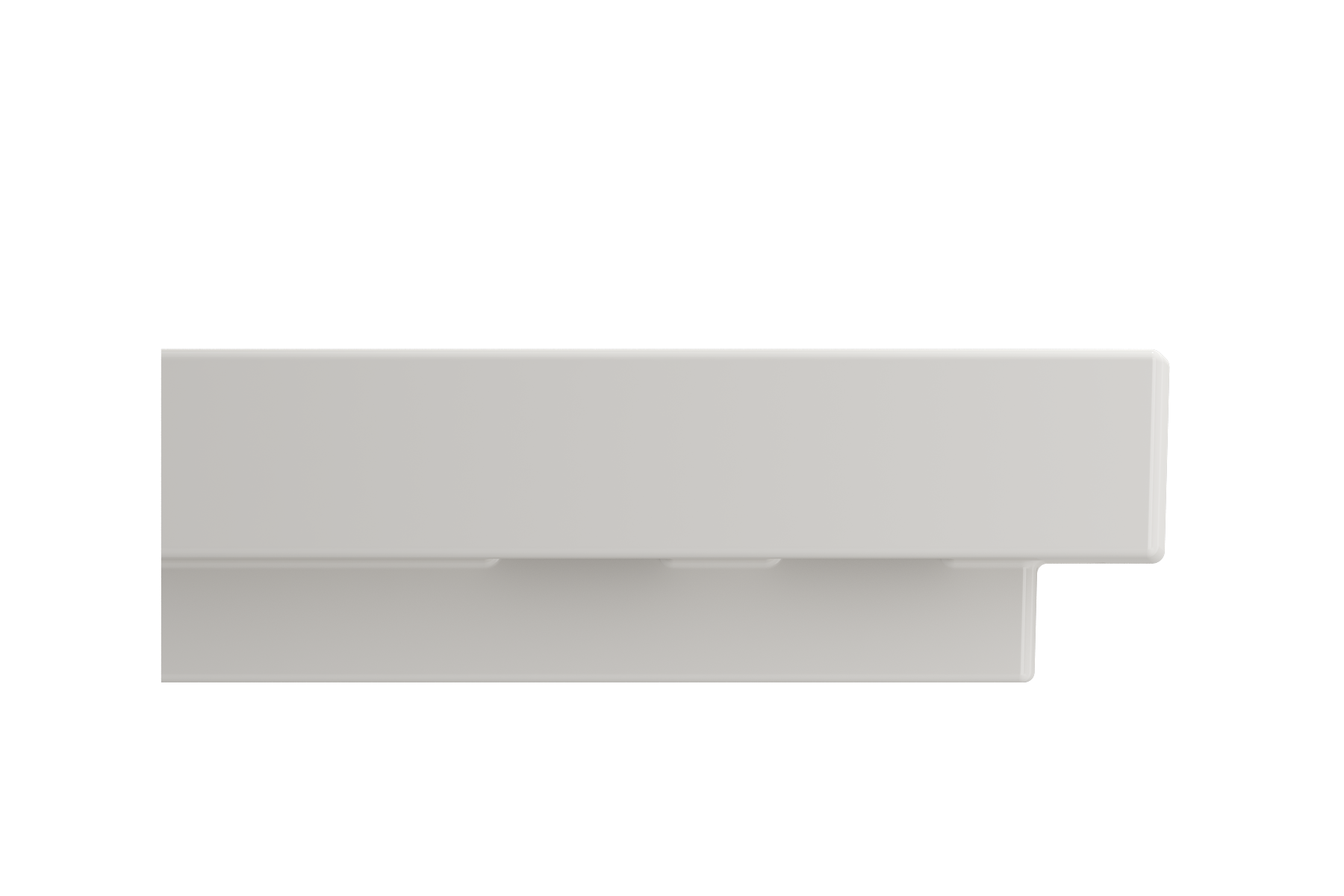 BOCCHI Scala 19" Square Wallmount Fireclay Bathroom Sink, Biscuit, Single Faucet Hole, 1076-014-0126