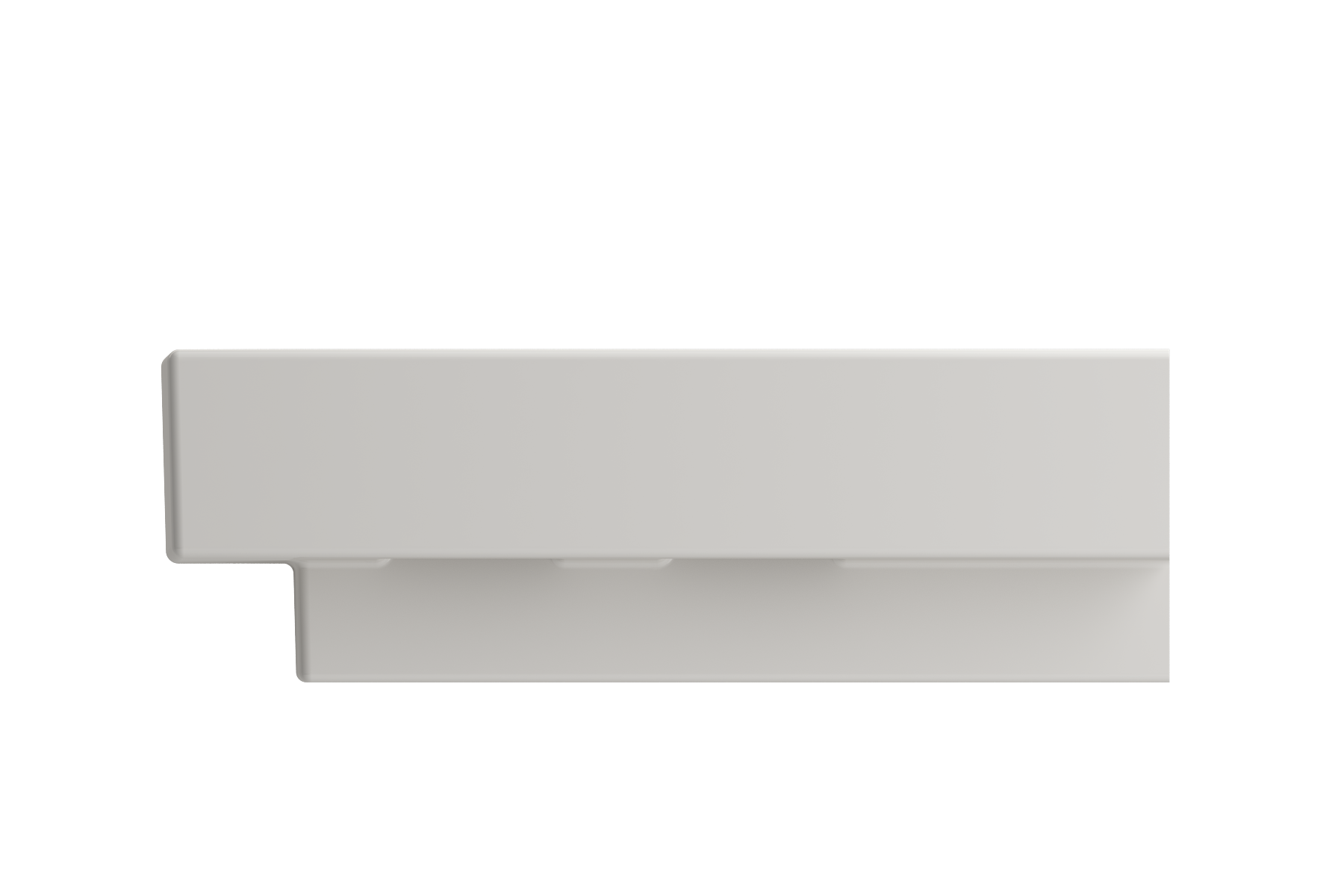 BOCCHI Scala 19" Square Wallmount Fireclay Bathroom Sink, Biscuit, Single Faucet Hole, 1076-014-0126