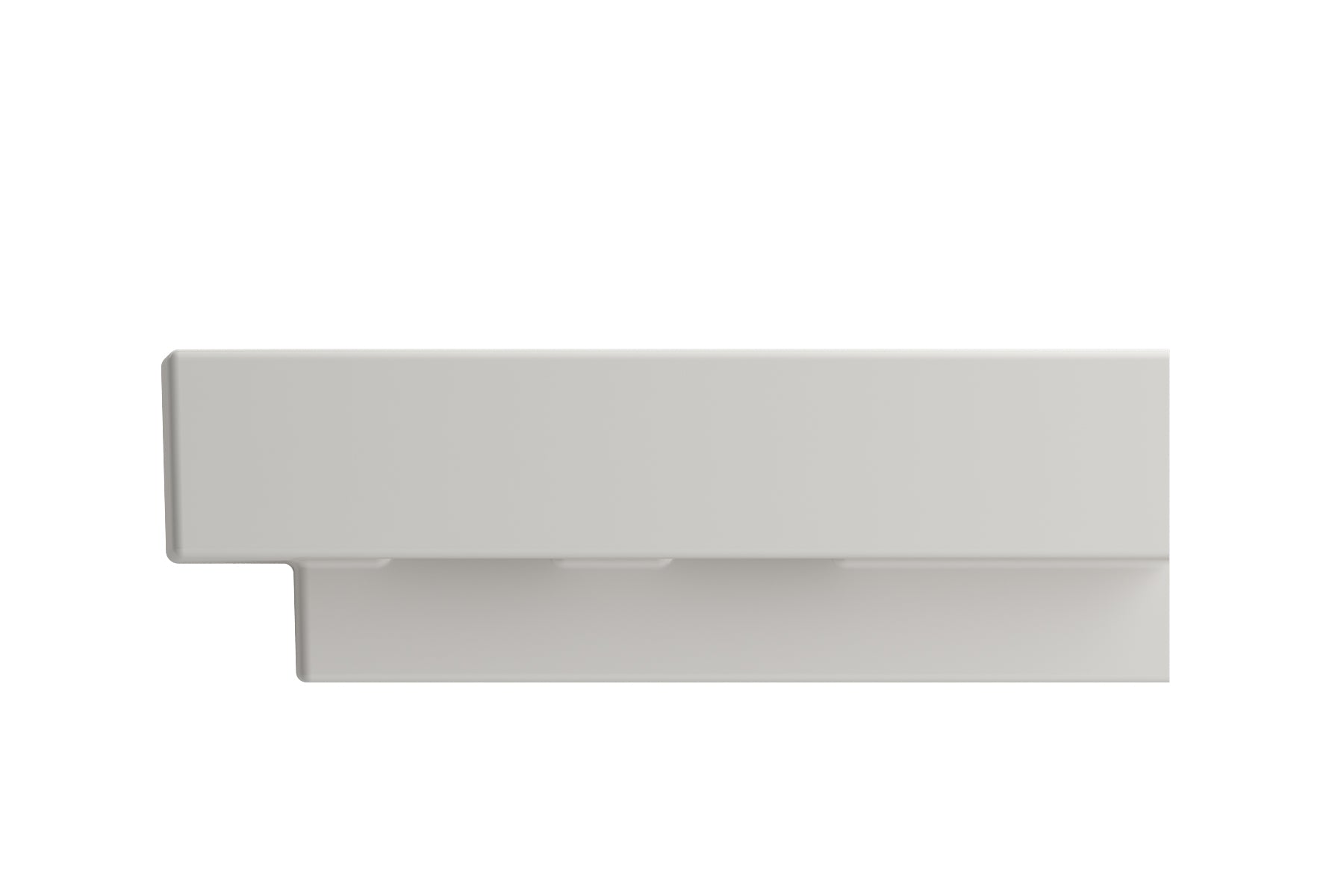 BOCCHI Scala 19" Square Wallmount Fireclay Bathroom Sink, Biscuit, Single Faucet Hole, 1076-014-0126