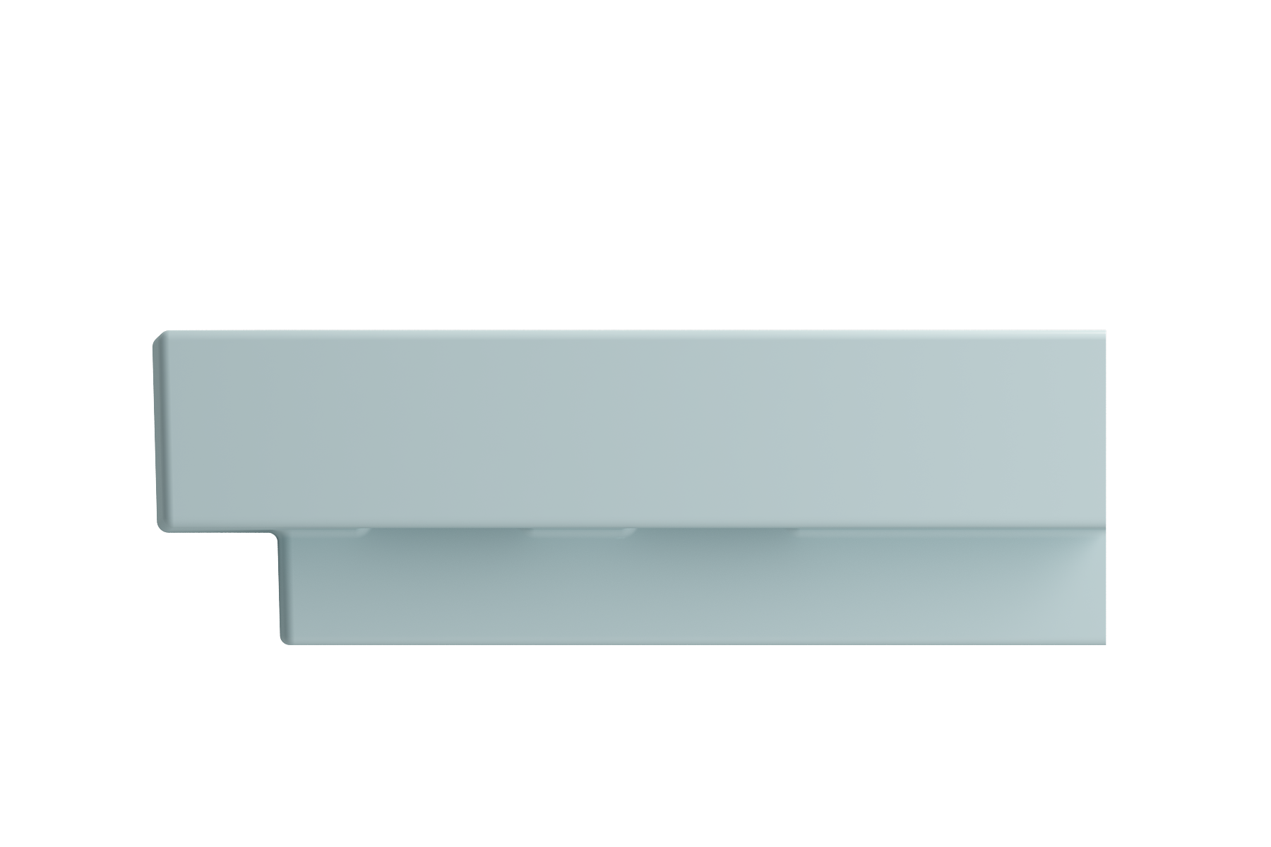 BOCCHI Scala 19" Square Wallmount Fireclay Bathroom Sink, Matte Ice Blue, Single Faucet Hole, 1076-029-0126