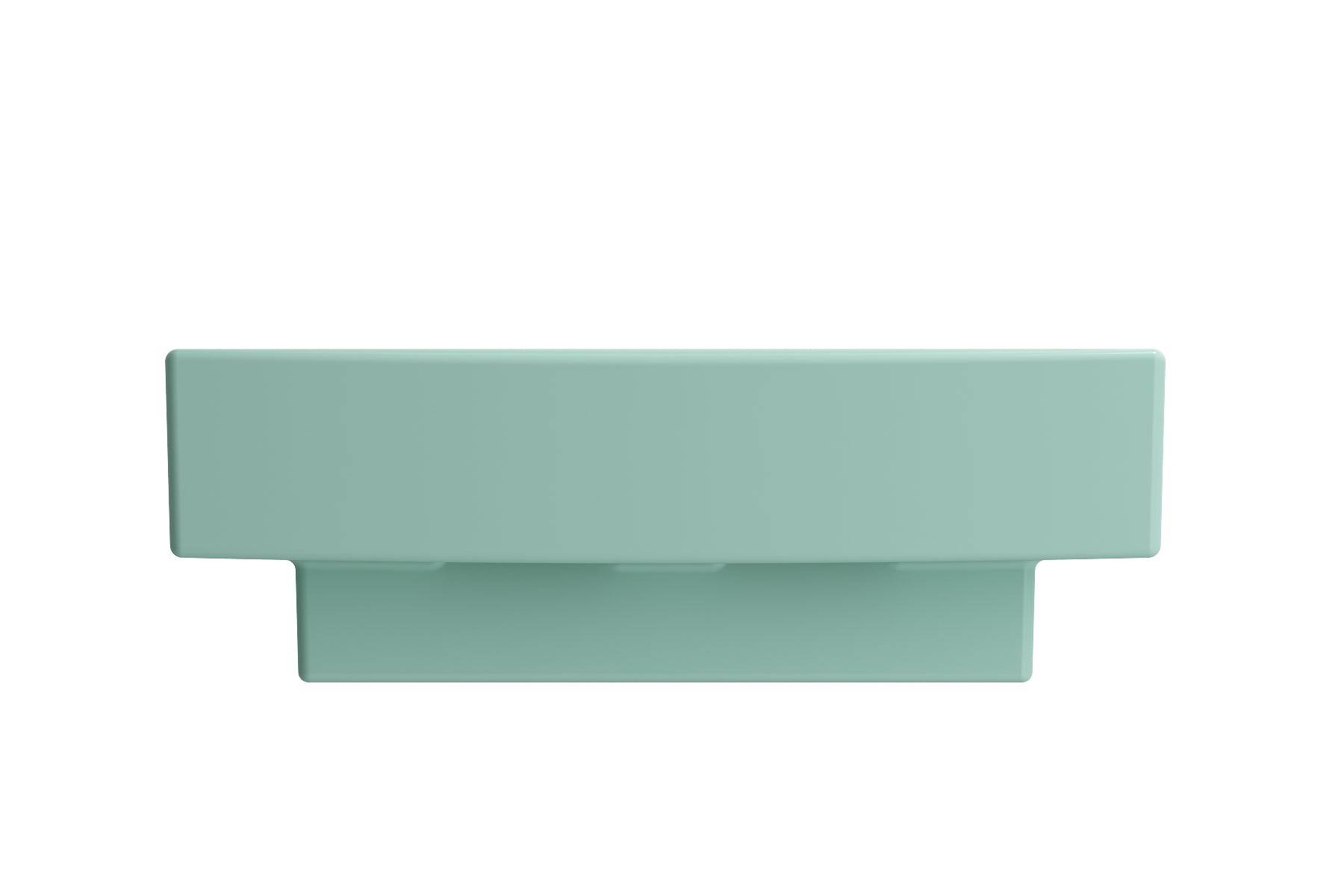 BOCCHI Scala 19" Square Wallmount Fireclay Bathroom Sink, Matte Mint Green, Single Faucet Hole, 1076-033-0126