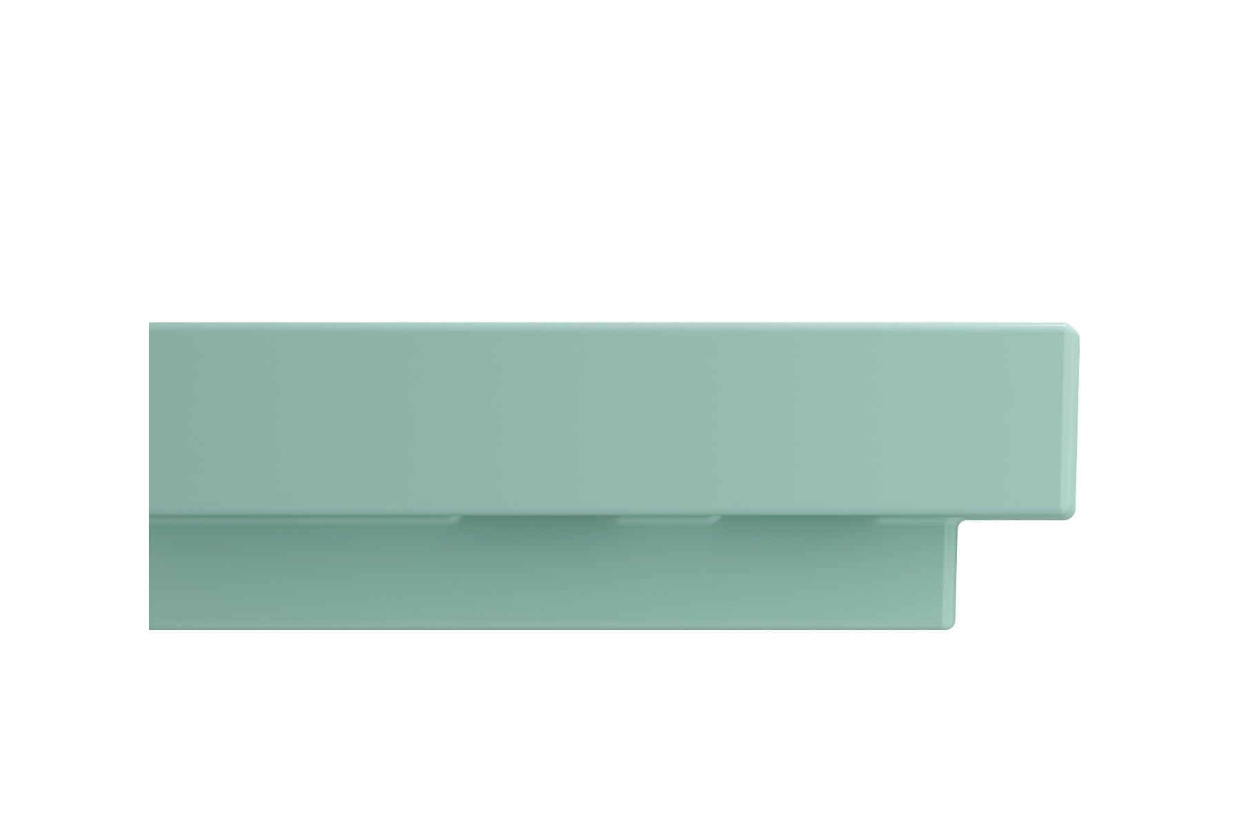 BOCCHI Scala 19" Square Wallmount Fireclay Bathroom Sink, Matte Mint Green, Single Faucet Hole, 1076-033-0126