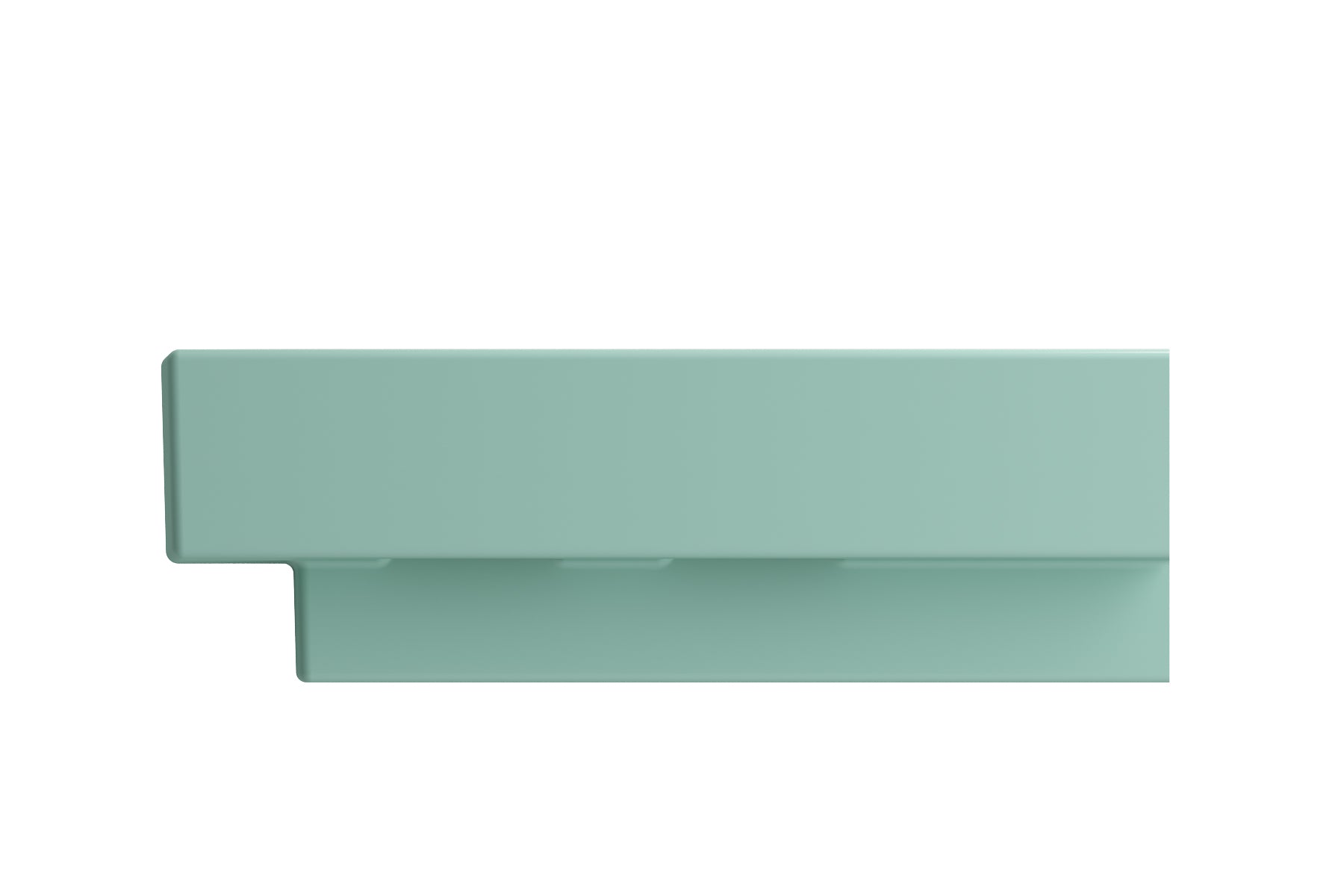 BOCCHI Scala 19" Square Wallmount Fireclay Bathroom Sink, Matte Mint Green, Single Faucet Hole, 1076-033-0126