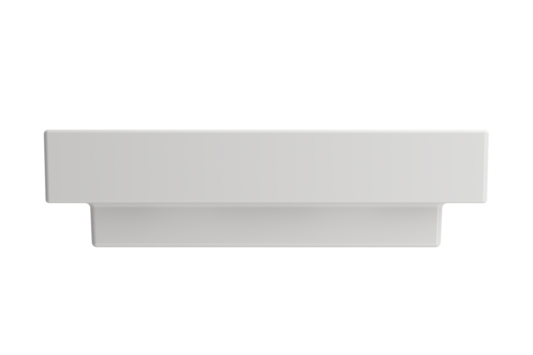 BOCCHI Scala 24" Rectangle Wallmount Fireclay Bathroom Sink, White, 3 Faucet Hole, 1077-001-0127
