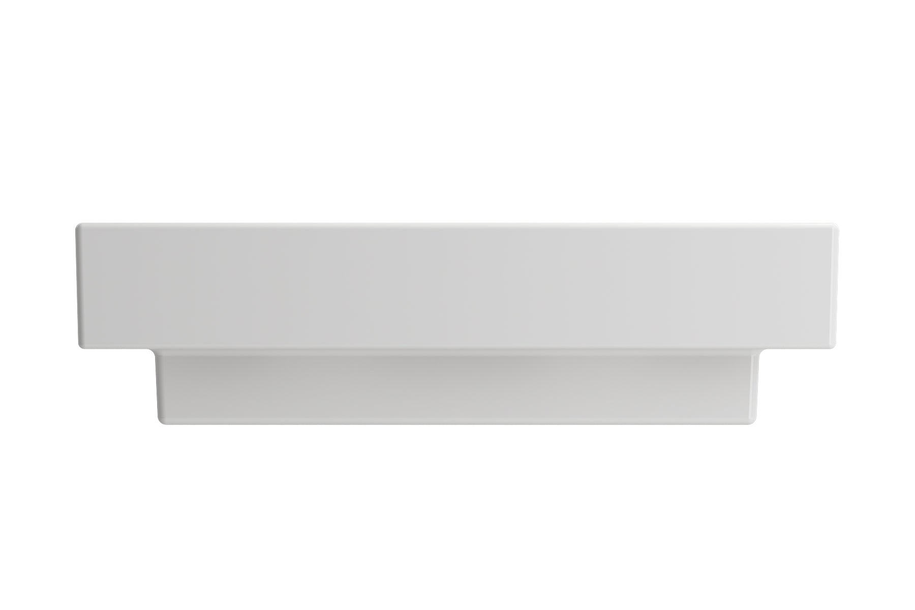 BOCCHI Scala 24" Rectangle Wallmount Fireclay Bathroom Sink, White, 3 Faucet Hole, 1077-001-0127