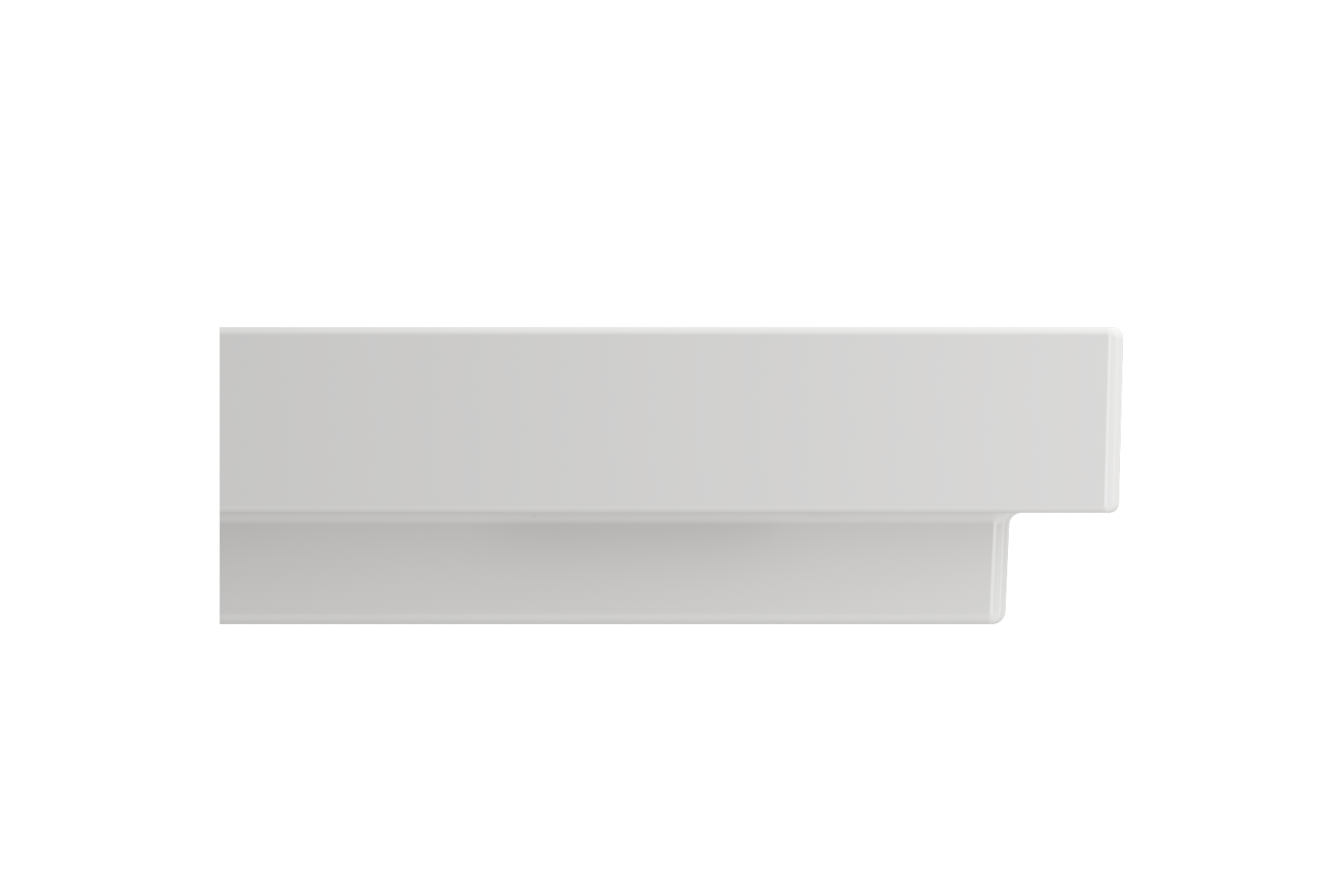 BOCCHI Scala 24" Rectangle Wallmount Fireclay Bathroom Sink, White, 3 Faucet Hole, 1077-001-0127
