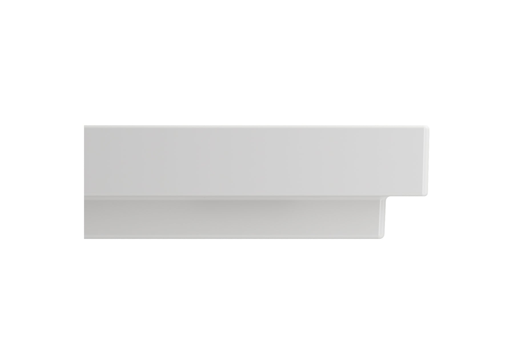BOCCHI Scala 24" Rectangle Wallmount Fireclay Bathroom Sink, White, 3 Faucet Hole, 1077-001-0127