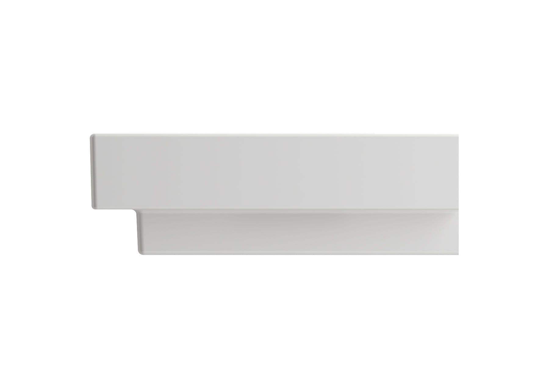 BOCCHI Scala 24" Rectangle Wallmount Fireclay Bathroom Sink, White, 3 Faucet Hole, 1077-001-0127