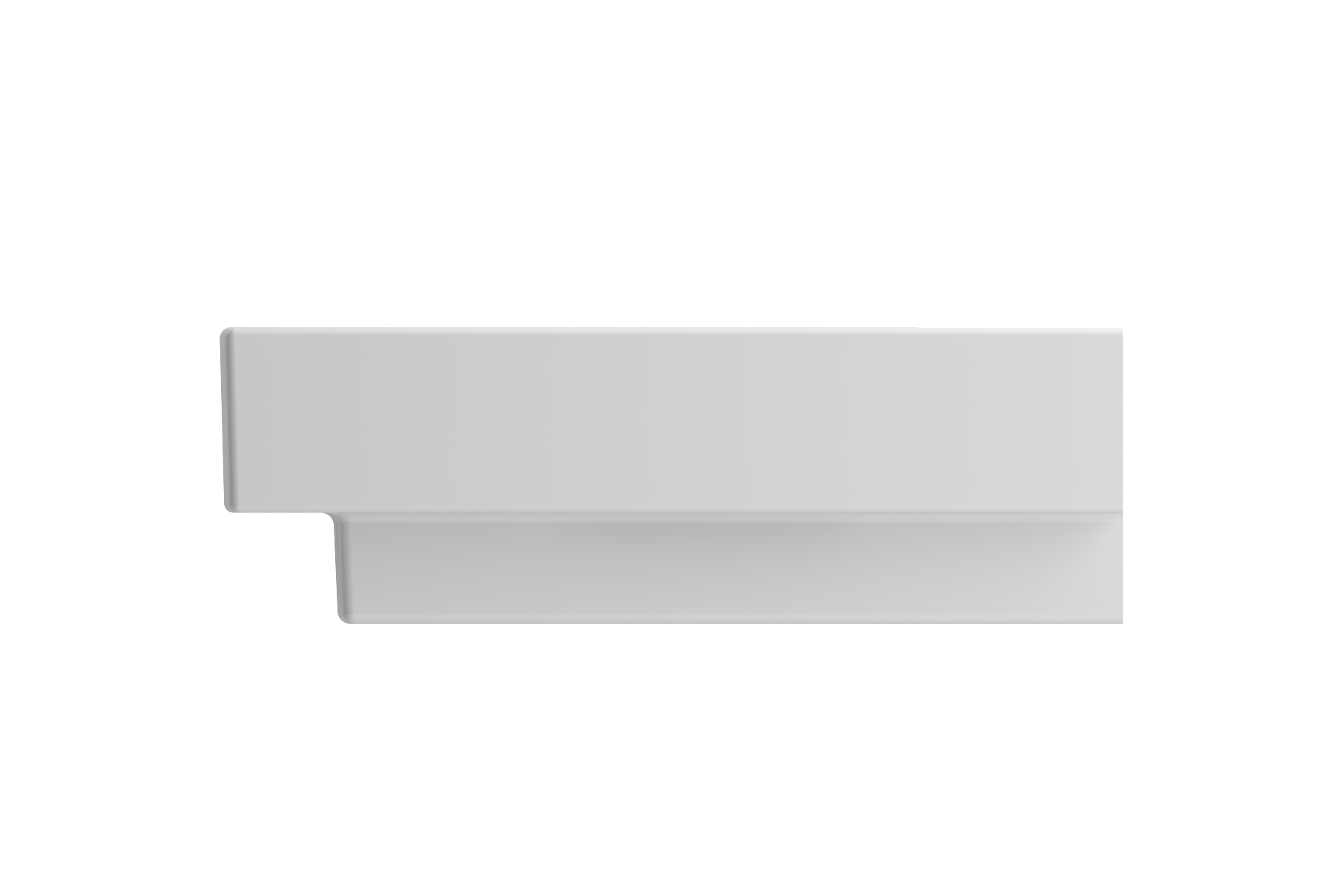 BOCCHI Scala 24" Rectangle Wallmount Fireclay Bathroom Sink, White, 3 Faucet Hole, 1077-001-0127