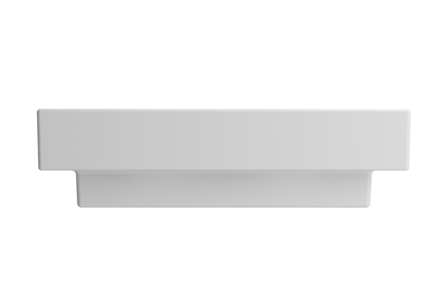 BOCCHI Scala 24" Rectangle Wallmount Fireclay Bathroom Sink, Matte White, Single Faucet Hole, 1077-002-0126