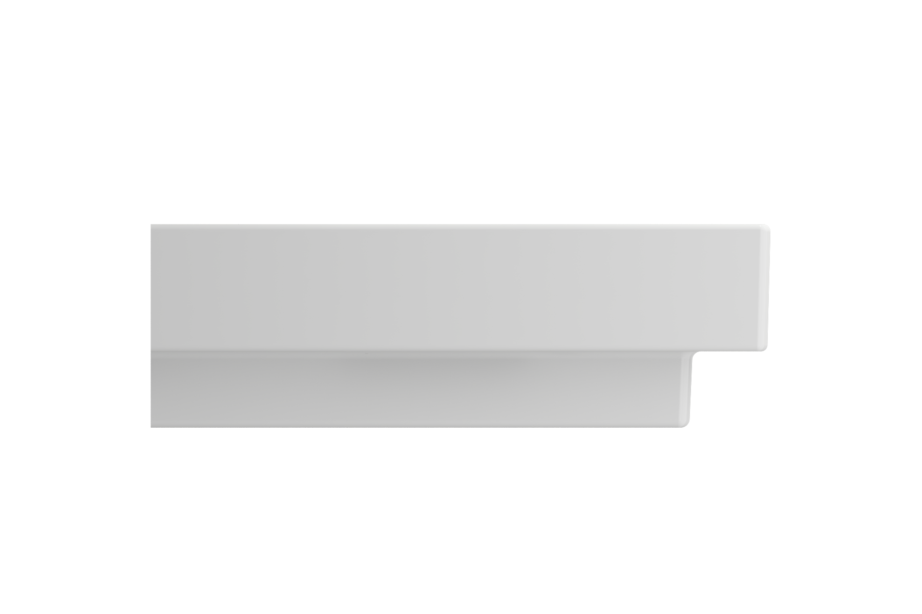 BOCCHI Scala 24" Rectangle Wallmount Fireclay Bathroom Sink, Matte White, Single Faucet Hole, 1077-002-0126