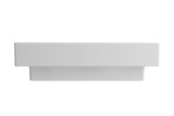 BOCCHI Scala 24" Rectangle Wallmount Fireclay Bathroom Sink, Matte White, 3 Faucet Hole, 1077-002-0127