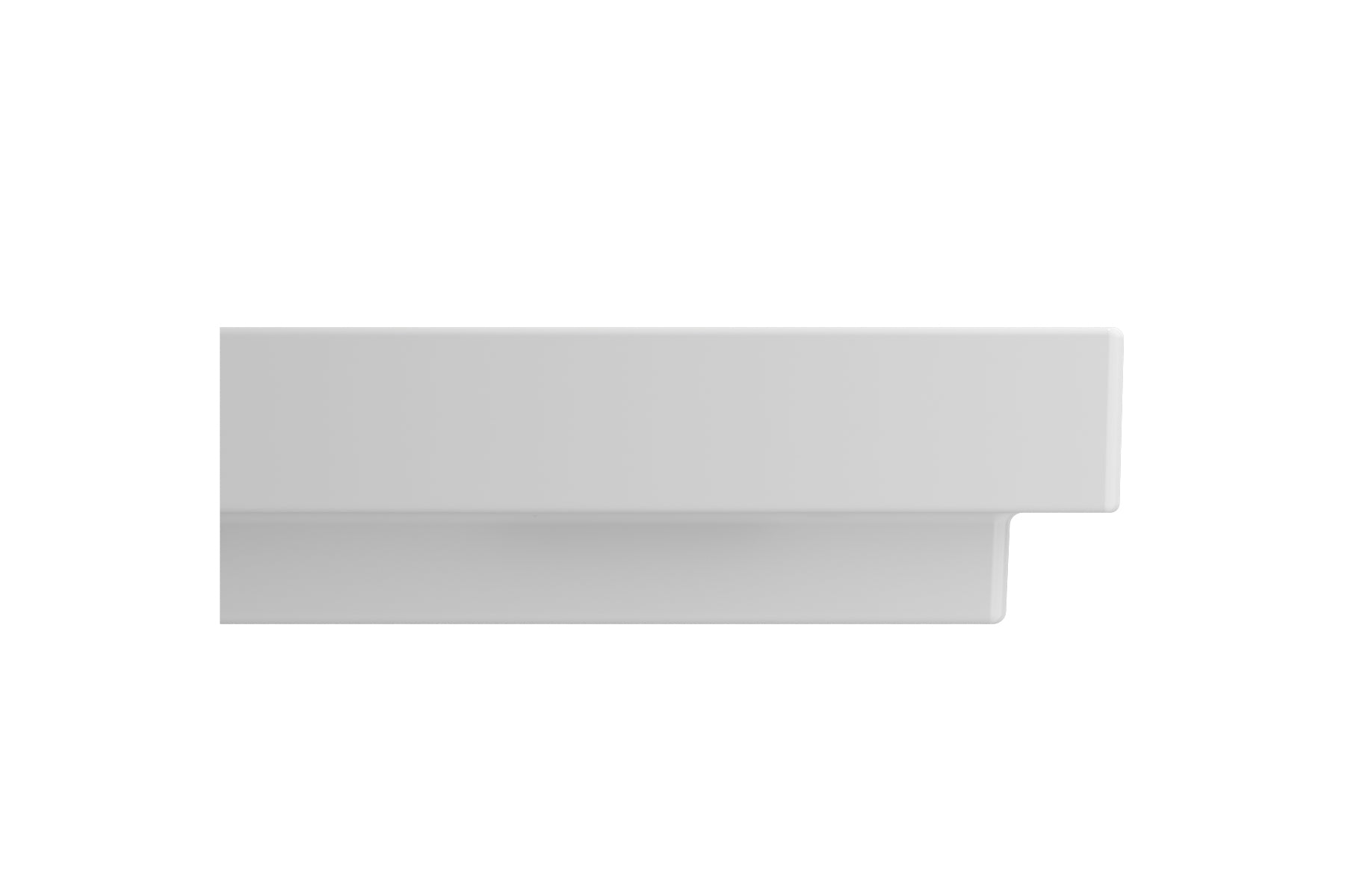 BOCCHI Scala 24" Rectangle Wallmount Fireclay Bathroom Sink, Matte White, 3 Faucet Hole, 1077-002-0127