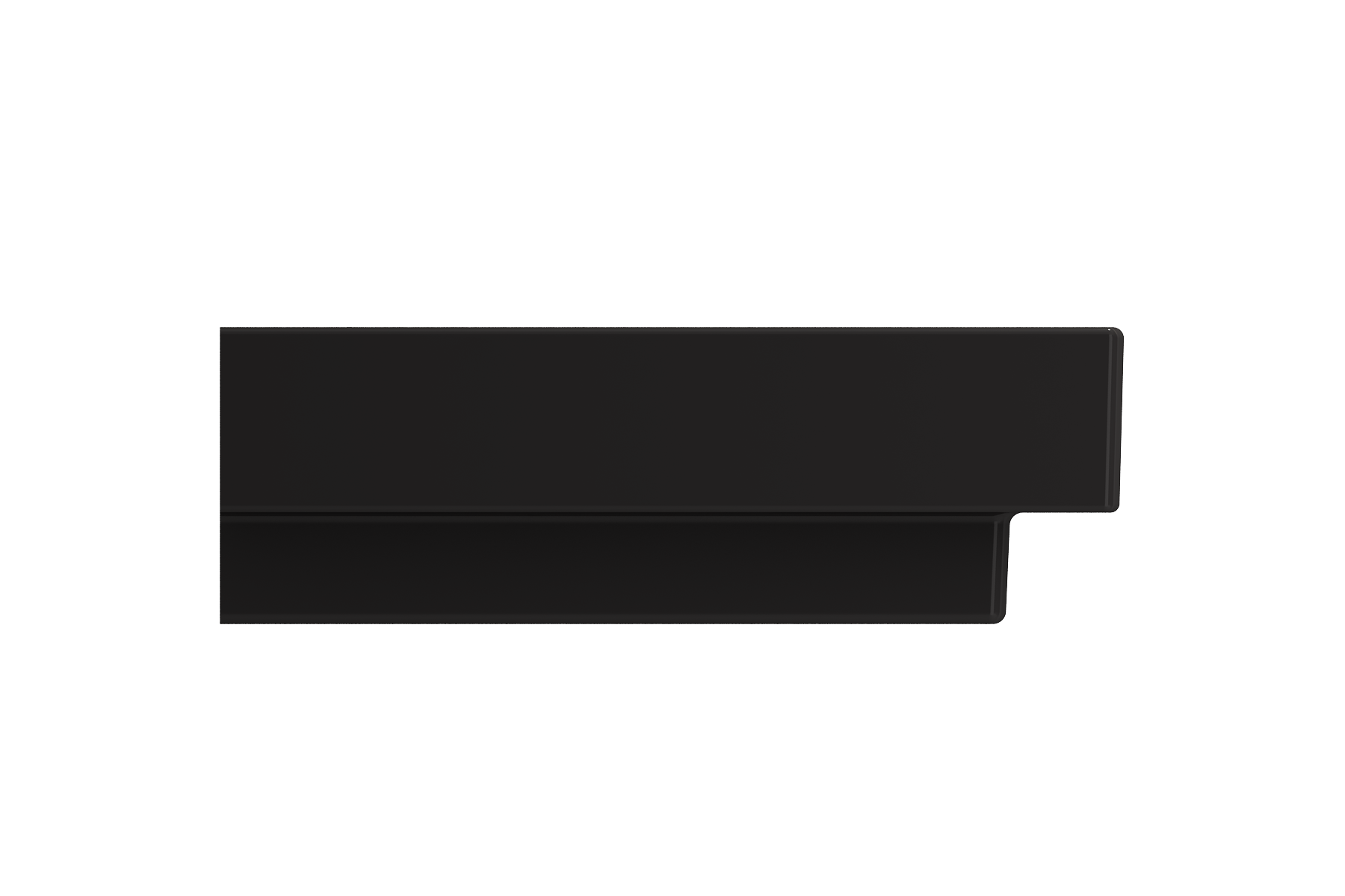BOCCHI Scala 24" Rectangle Wallmount Fireclay Bathroom Sink, Matte Black, 3 Faucet Hole, 1077-004-0127