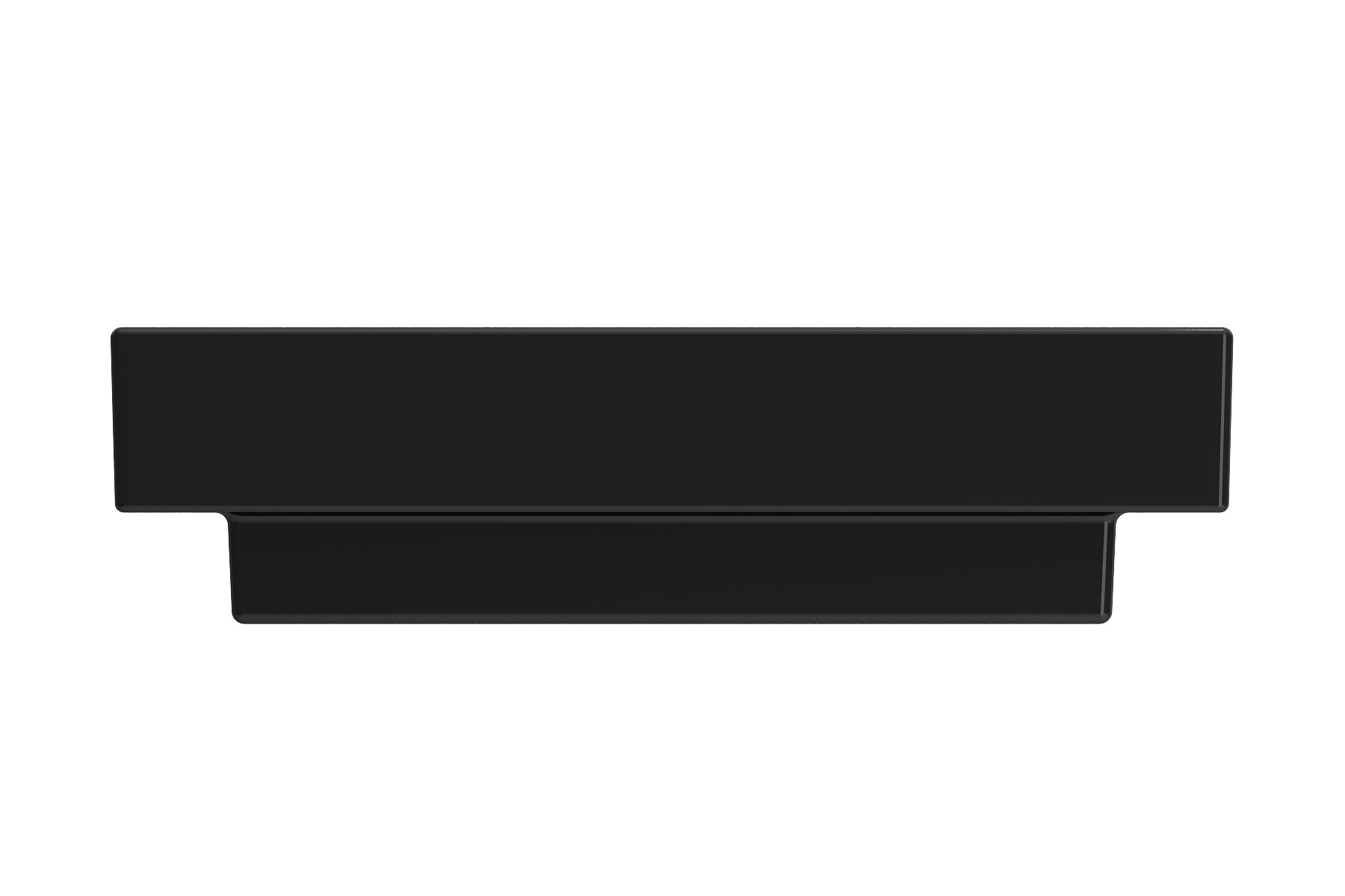 BOCCHI Scala 24" Rectangle Wallmount Fireclay Bathroom Sink, Black, 3 Faucet Hole, 1077-005-0127