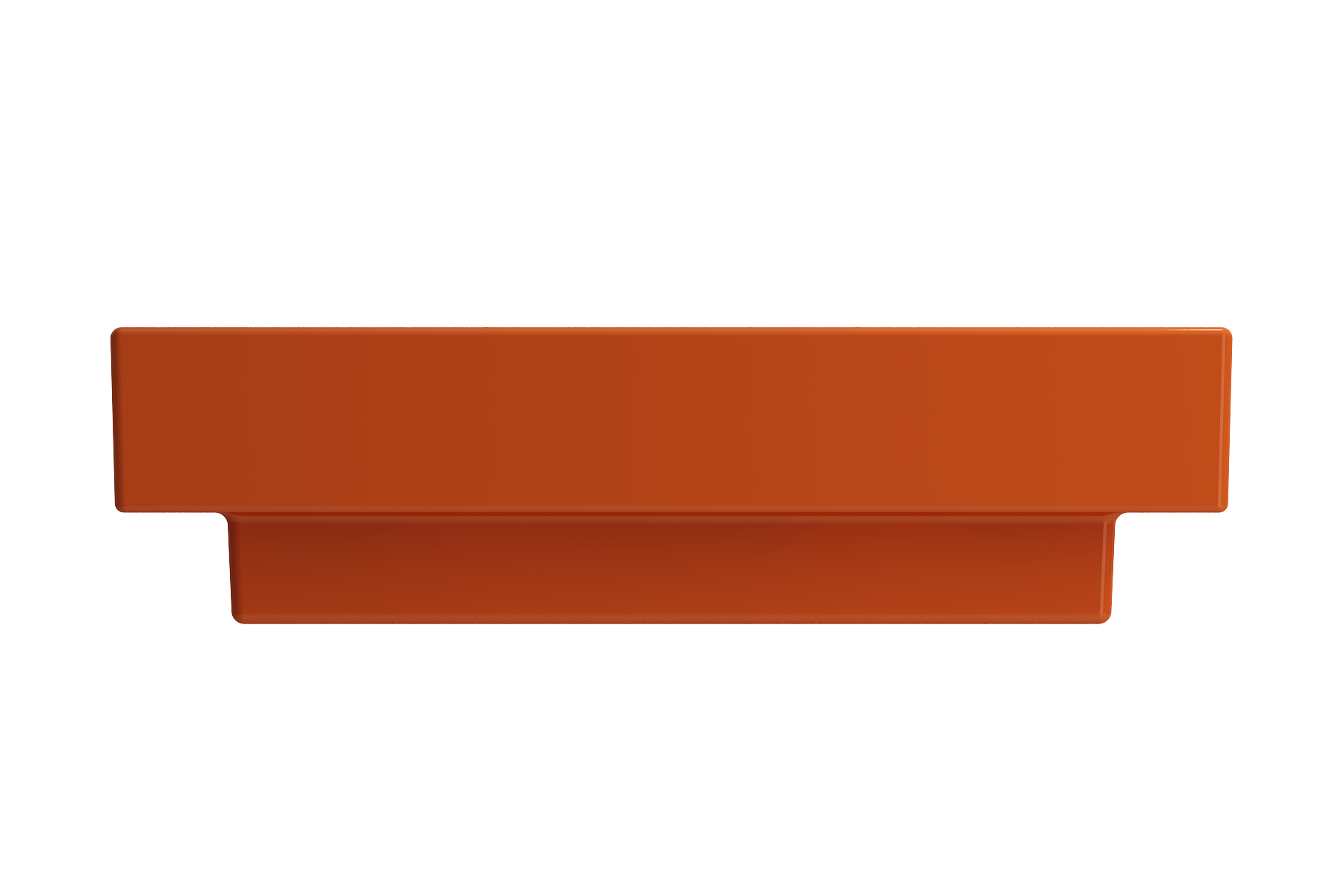 BOCCHI Scala 24" Rectangle Wallmount Fireclay Bathroom Sink, Orange, 3 Faucet Hole, 1077-012-0127