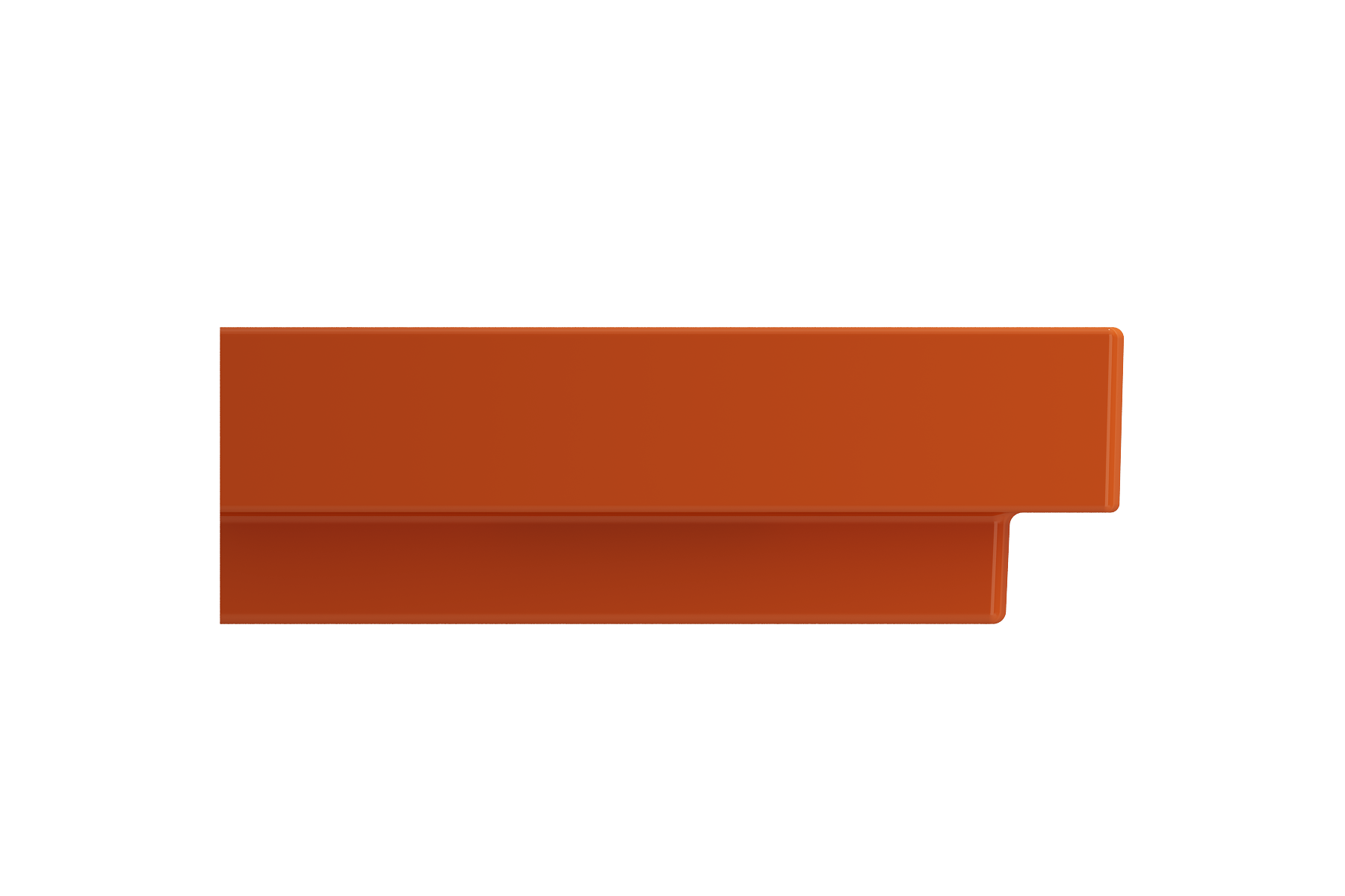 BOCCHI Scala 24" Rectangle Wallmount Fireclay Bathroom Sink, Orange, 3 Faucet Hole, 1077-012-0127