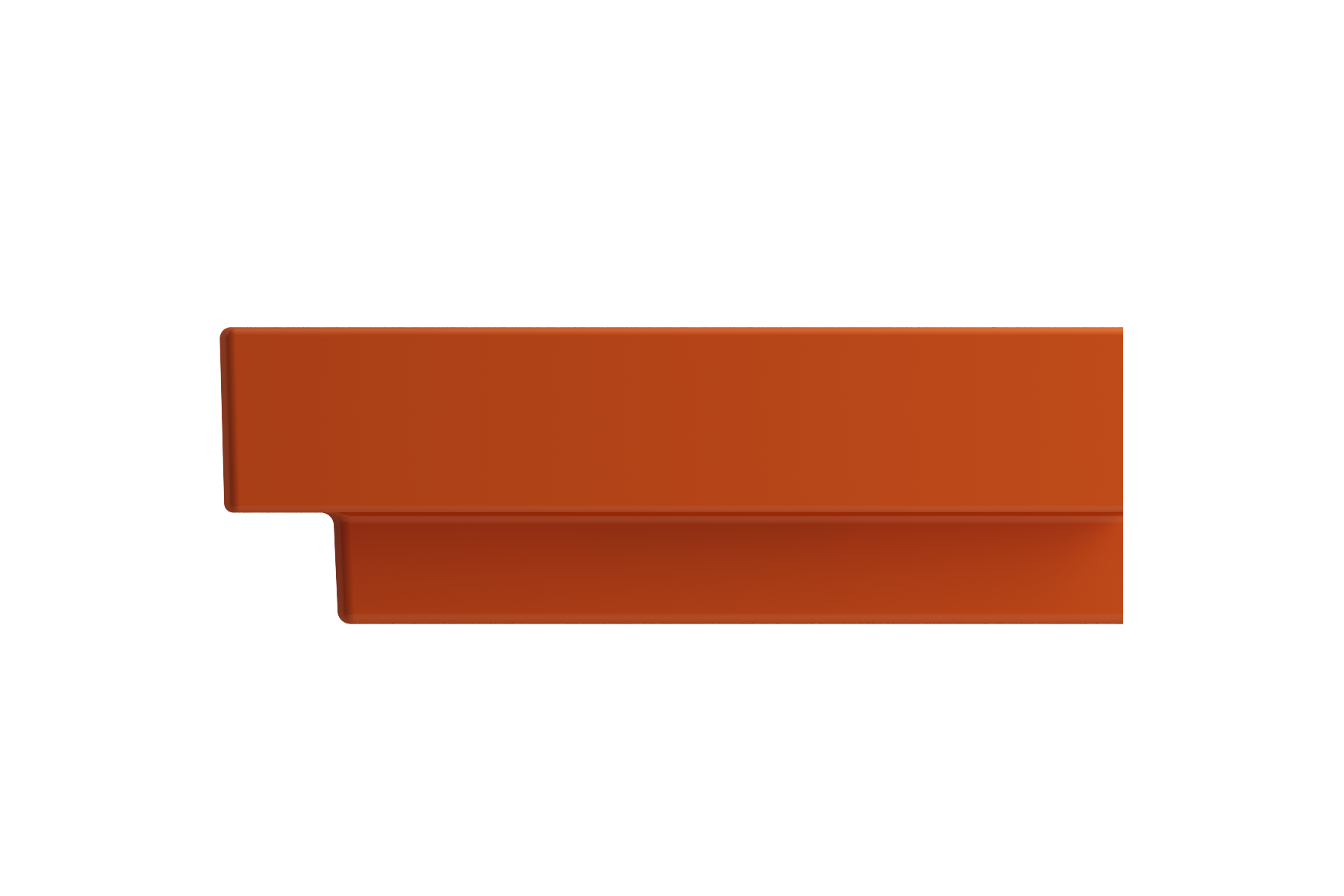 BOCCHI Scala 24" Rectangle Wallmount Fireclay Bathroom Sink, Orange, 3 Faucet Hole, 1077-012-0127