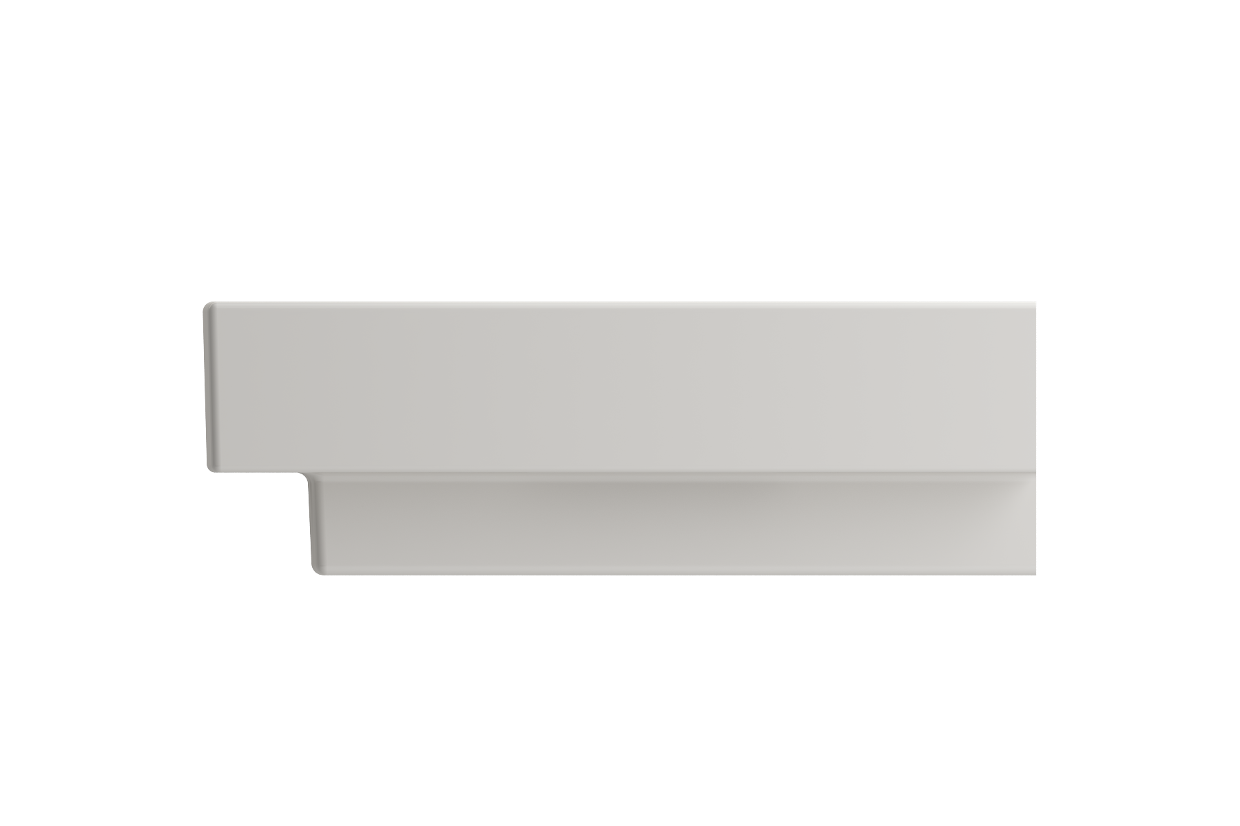 BOCCHI Scala 24" Rectangle Wallmount Fireclay Bathroom Sink, Biscuit, Single Faucet Hole, 1077-014-0126