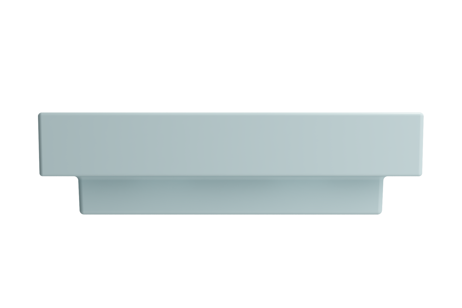 BOCCHI Scala 24" Rectangle Wallmount Fireclay Bathroom Sink, Matte Ice Blue, Single Faucet Hole, 1077-029-0126