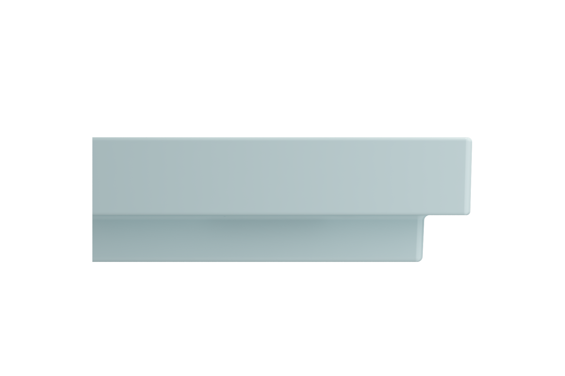 BOCCHI Scala 24" Rectangle Wallmount Fireclay Bathroom Sink, Matte Ice Blue, Single Faucet Hole, 1077-029-0126