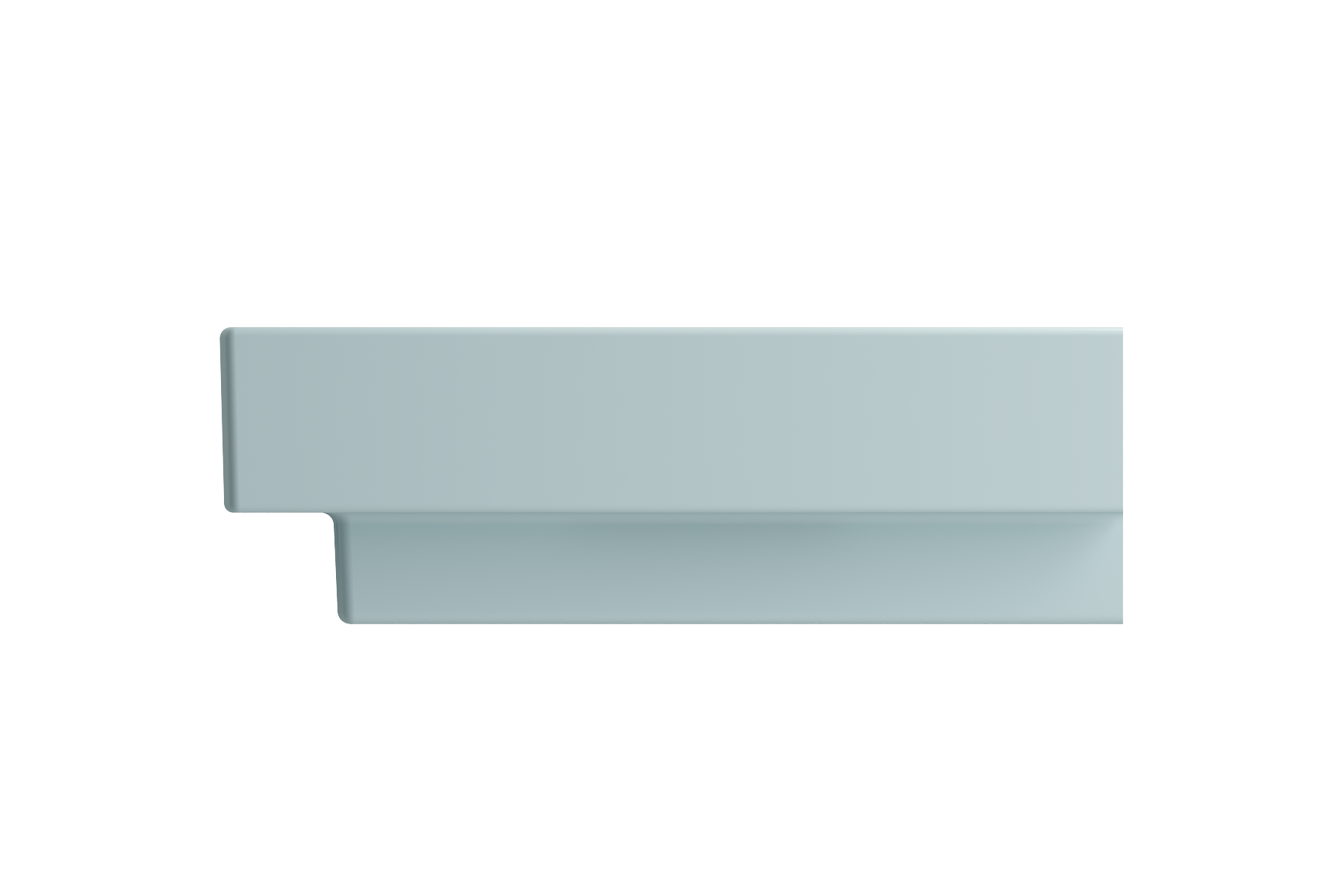 BOCCHI Scala 24" Rectangle Wallmount Fireclay Bathroom Sink, Matte Ice Blue, Single Faucet Hole, 1077-029-0126