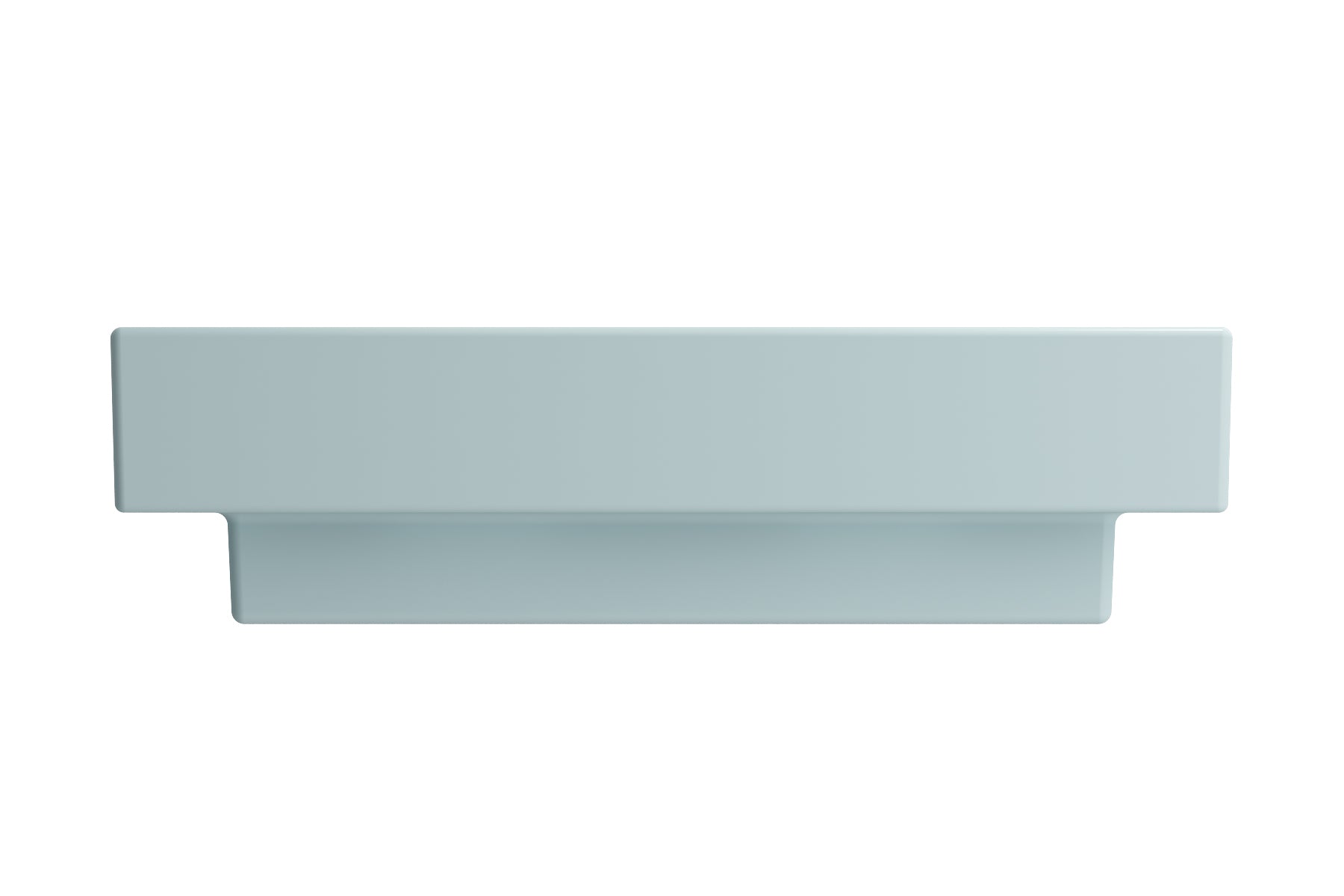 BOCCHI Scala 24" Rectangle Wallmount Fireclay Bathroom Sink, Matte Ice Blue, 3 Faucet Hole, 1077-029-0127