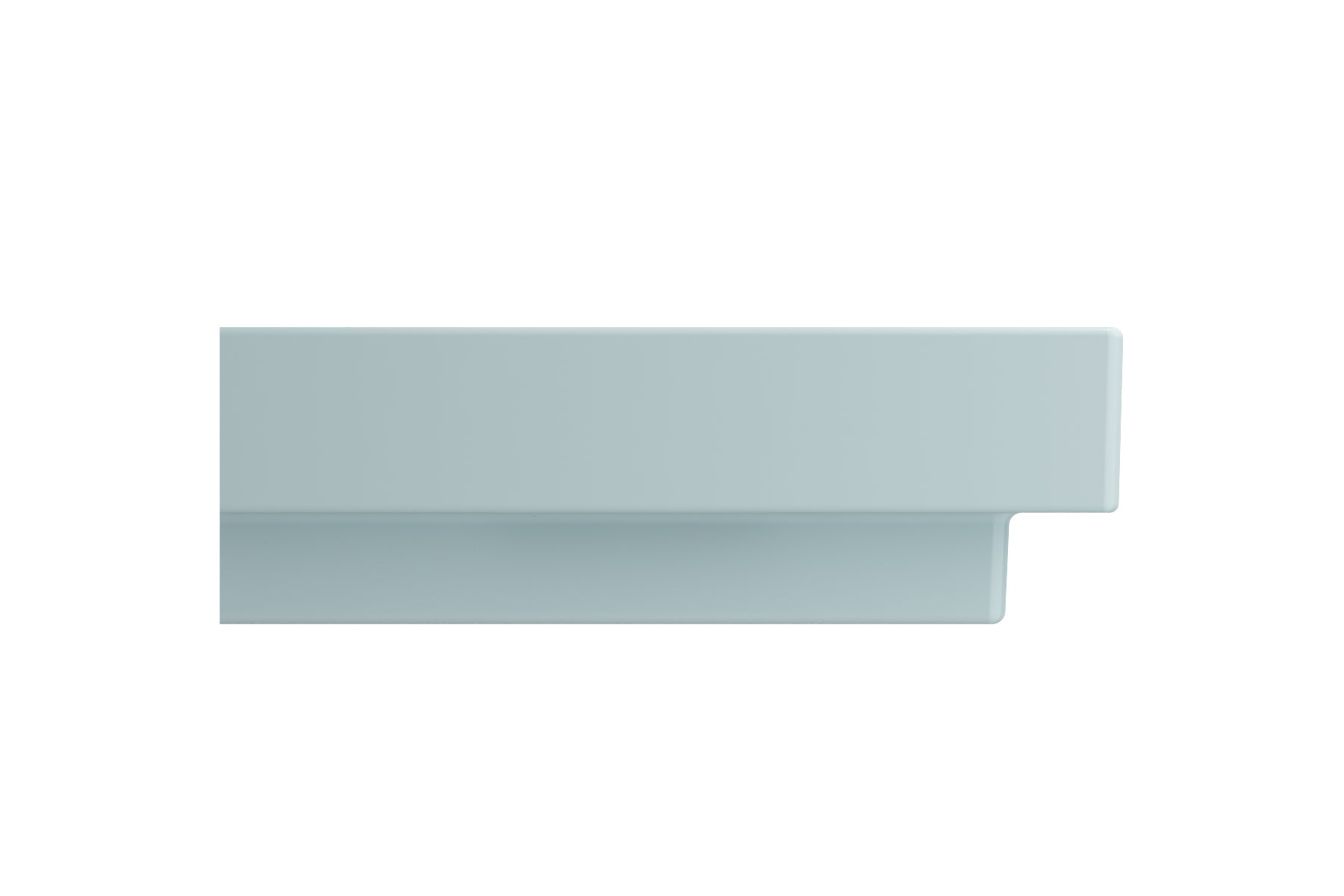 BOCCHI Scala 24" Rectangle Wallmount Fireclay Bathroom Sink, Matte Ice Blue, 3 Faucet Hole, 1077-029-0127