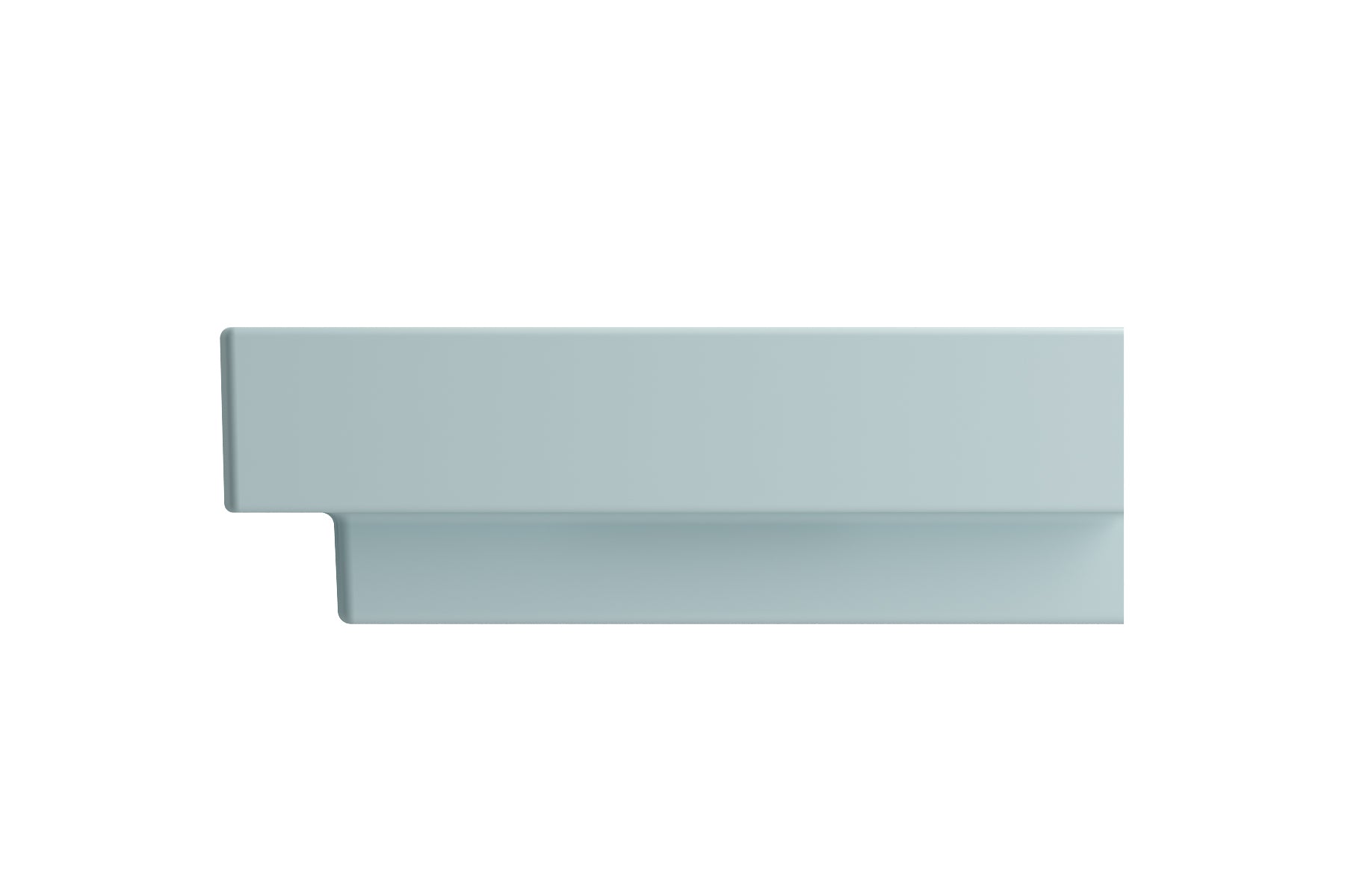 BOCCHI Scala 24" Rectangle Wallmount Fireclay Bathroom Sink, Matte Ice Blue, 3 Faucet Hole, 1077-029-0127